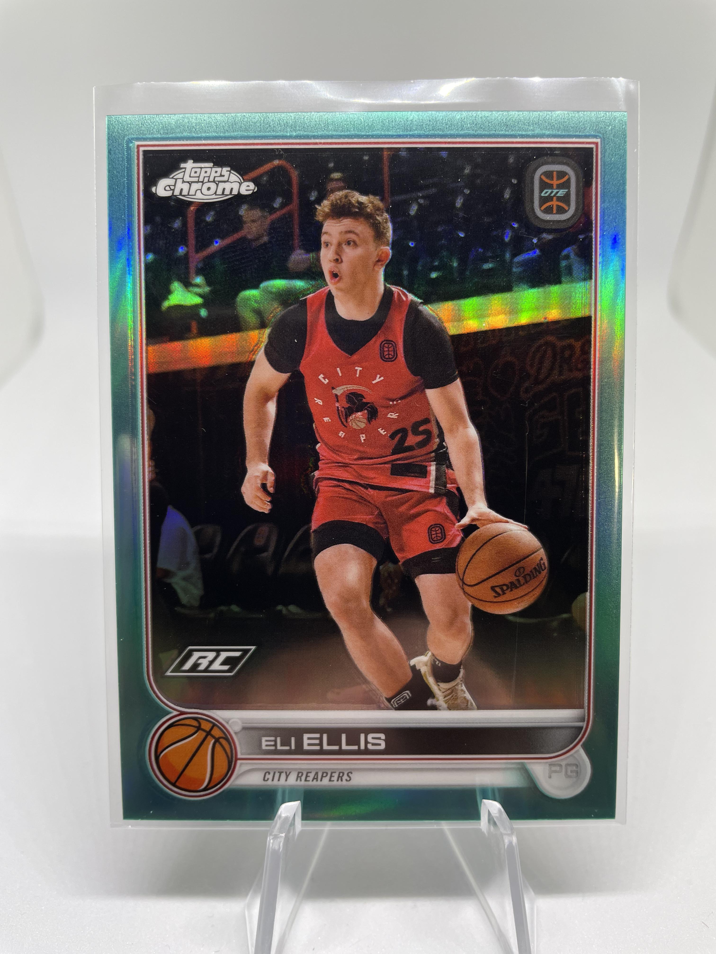 2022-23 Topps OTE Overtime Elite Chrome Eli Ellis Aqua Refractor Rookie /199 #30