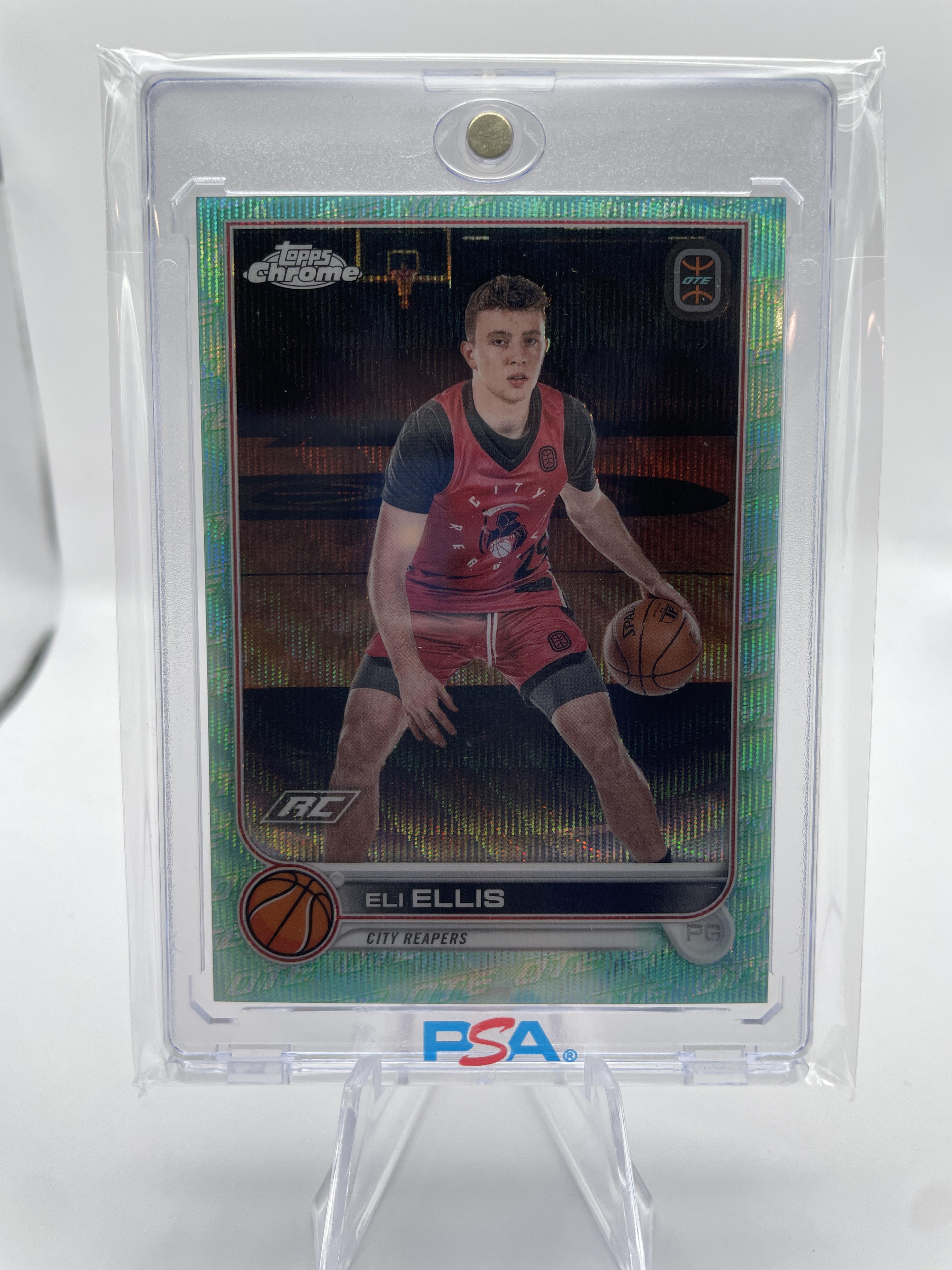 2022-23 Topps OTE Overtime Elite Chrome Eli Ellis Aqua Refractor Rookie /199 #63