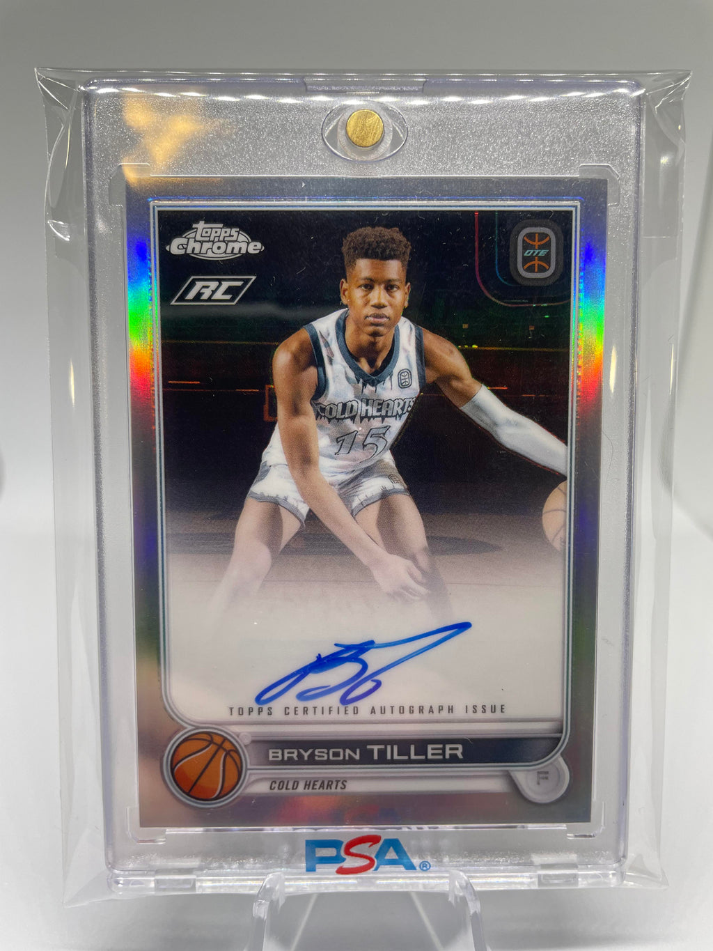 2022-23 Topps Overtime Elite OTE Chrome Bryson Tiller Rookie Refractor Auto #CA-BT1