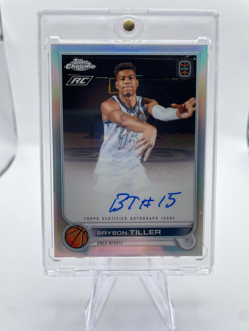 2022-23 Topps Overtime Elite OTE Chrome Bryson Tiller Rookie Refractor Auto #CA-BT2