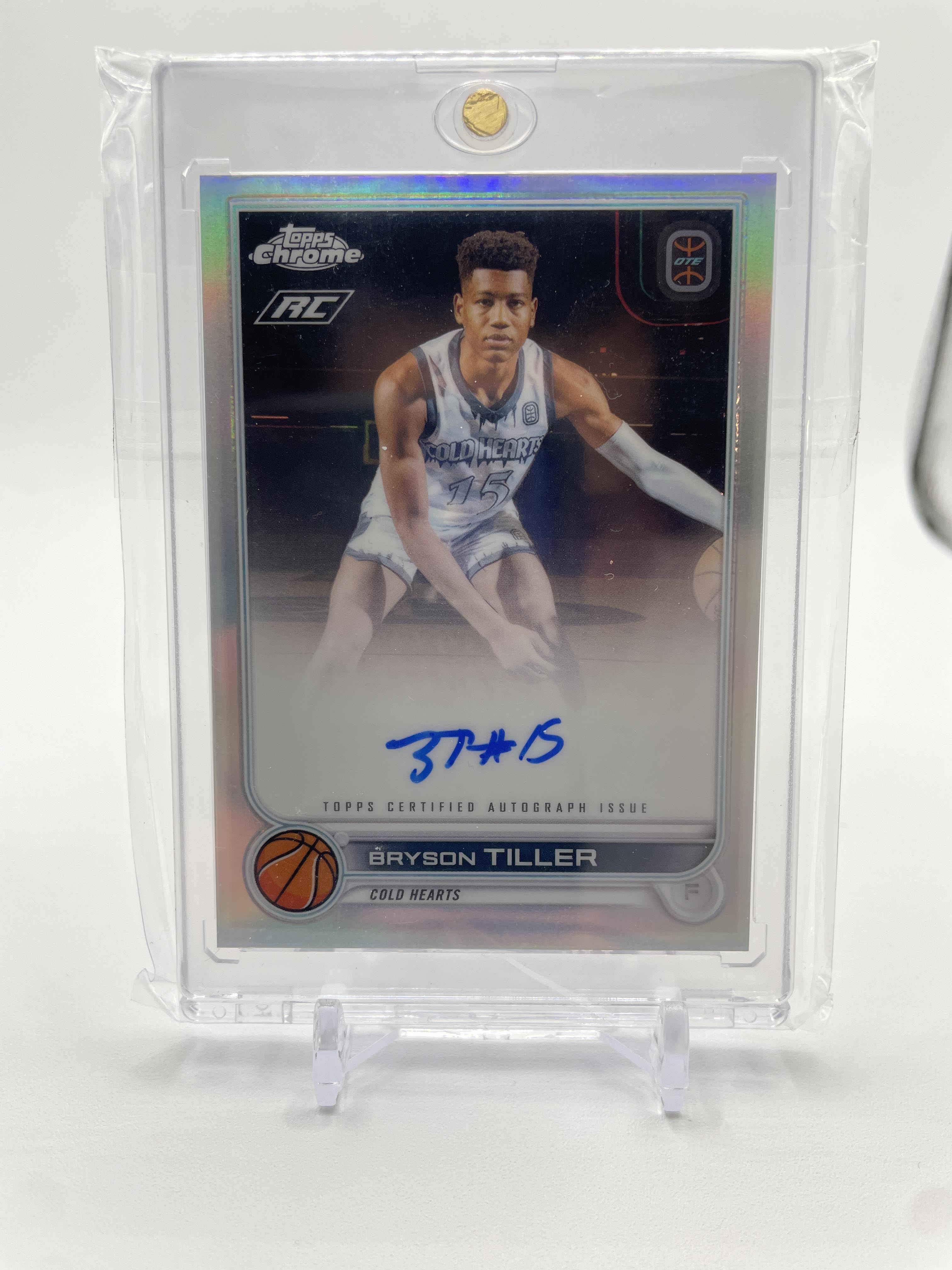 2022-23 Topps Overtime Elite OTE Chrome Bryson Tiller Rookie Refractor Auto #CA-BT3