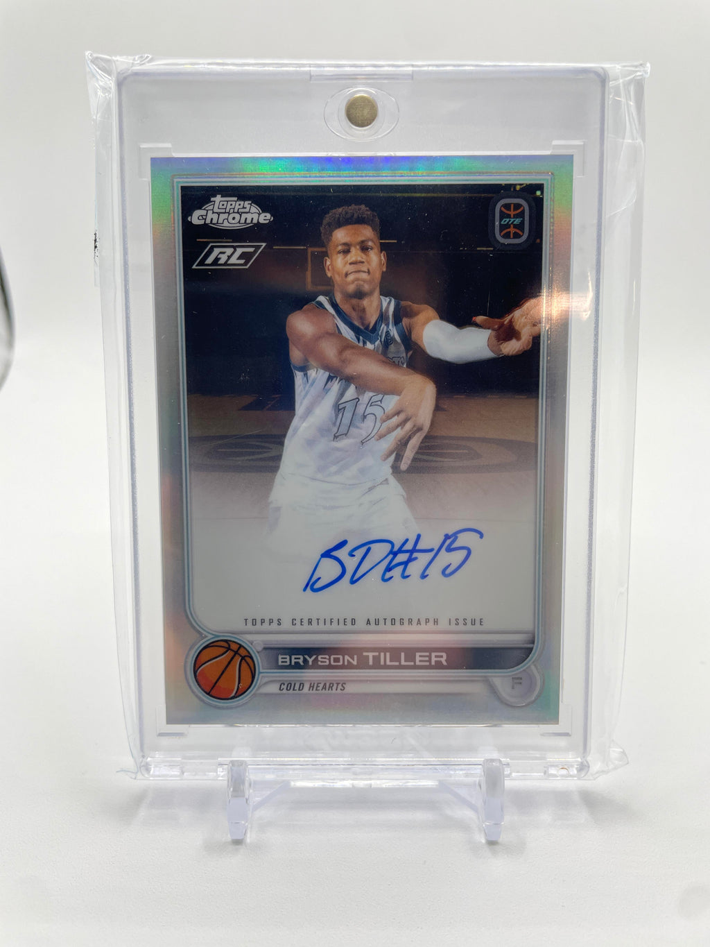 2022-23 Topps Overtime Elite OTE Chrome Bryson Tiller Rookie Refractor Auto #CA-BT3