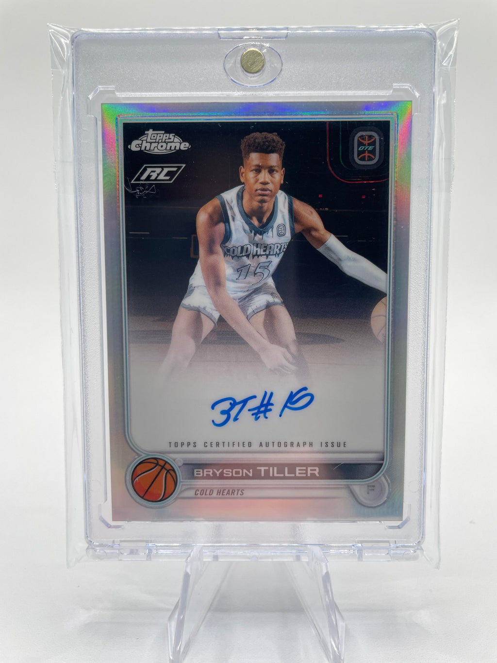 2022-23 Topps Overtime Elite OTE Chrome Bryson Tiller Rookie Refractor Auto #CA-BT1