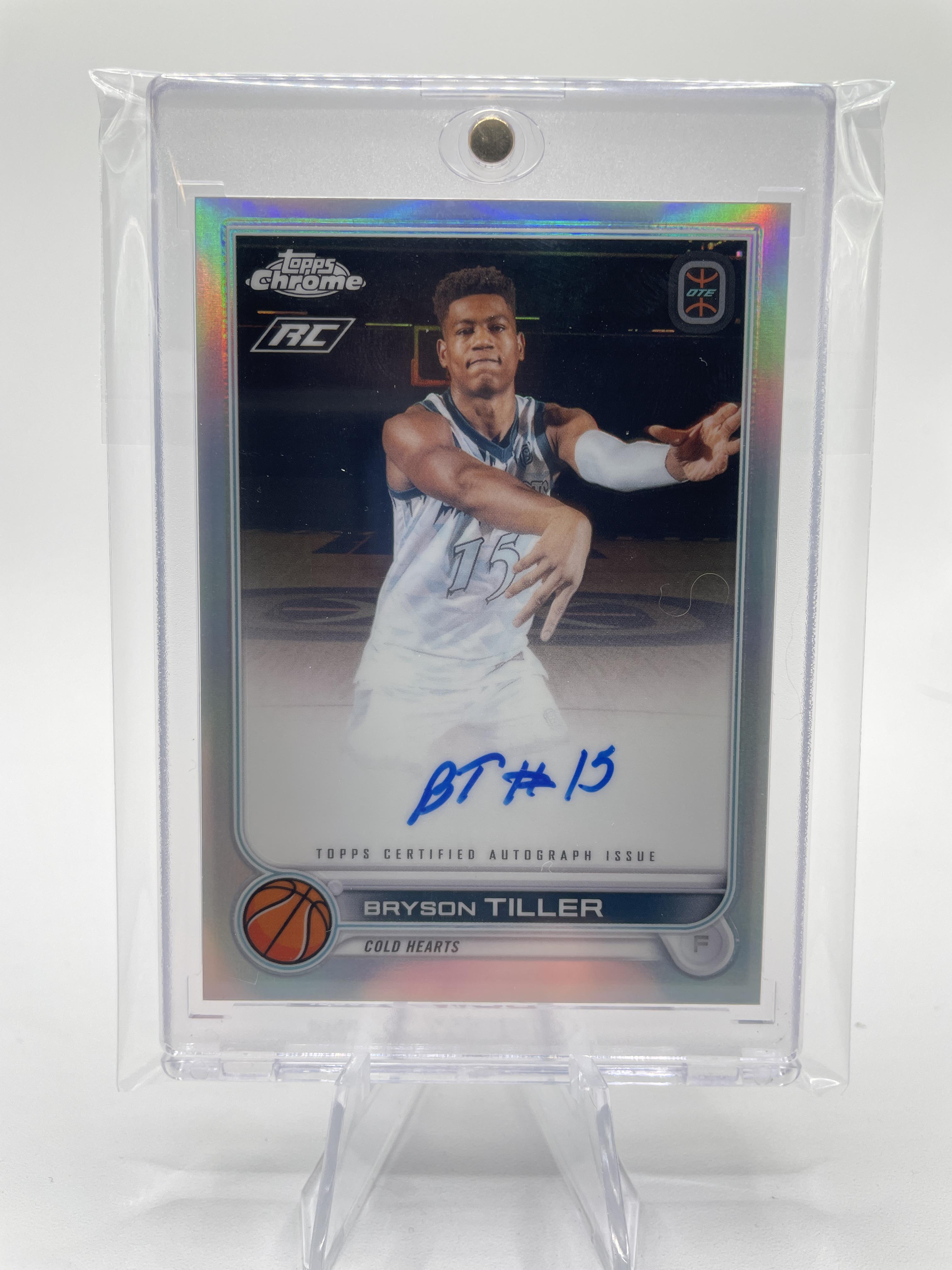 2022-23 Topps Overtime Elite OTE Chrome Bryson Tiller Rookie Refractor Auto #CA-BT1