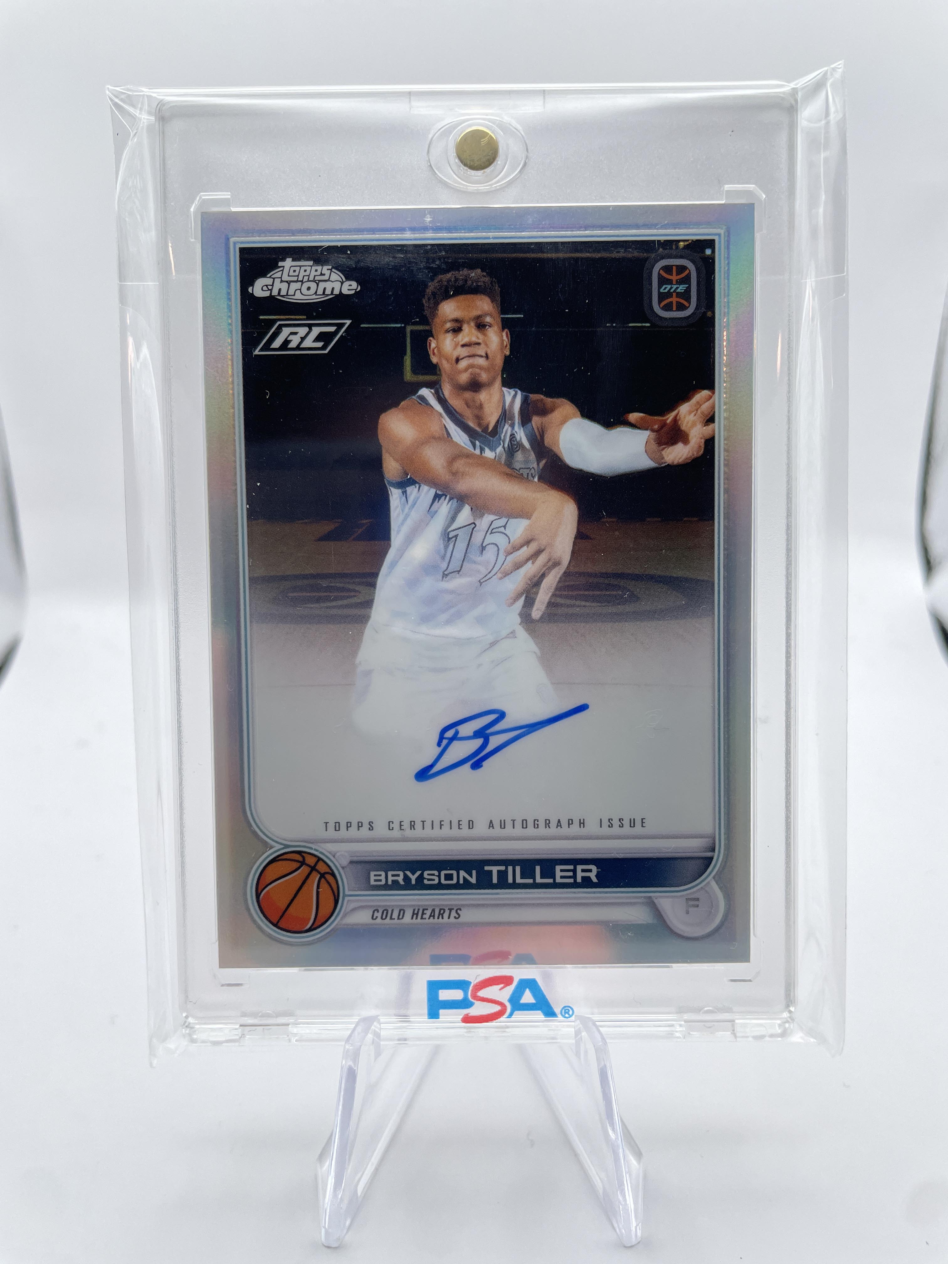 2022-23 Topps Overtime Elite OTE Chrome Bryson Tiller Rookie Refractor Auto #CA-BT2