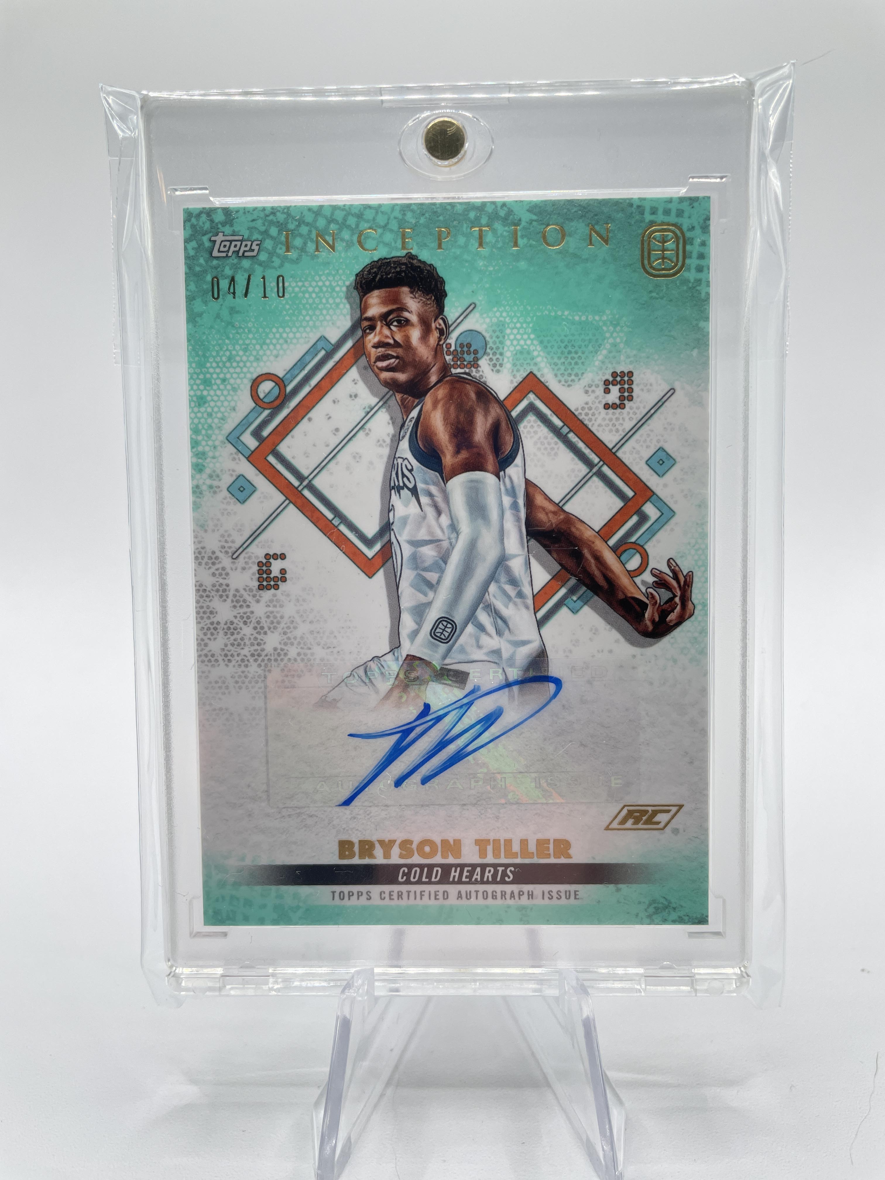 2022-23 Topps Overtime Elite OTE Inception Bryson Tiller Teal Rookie Auto /10