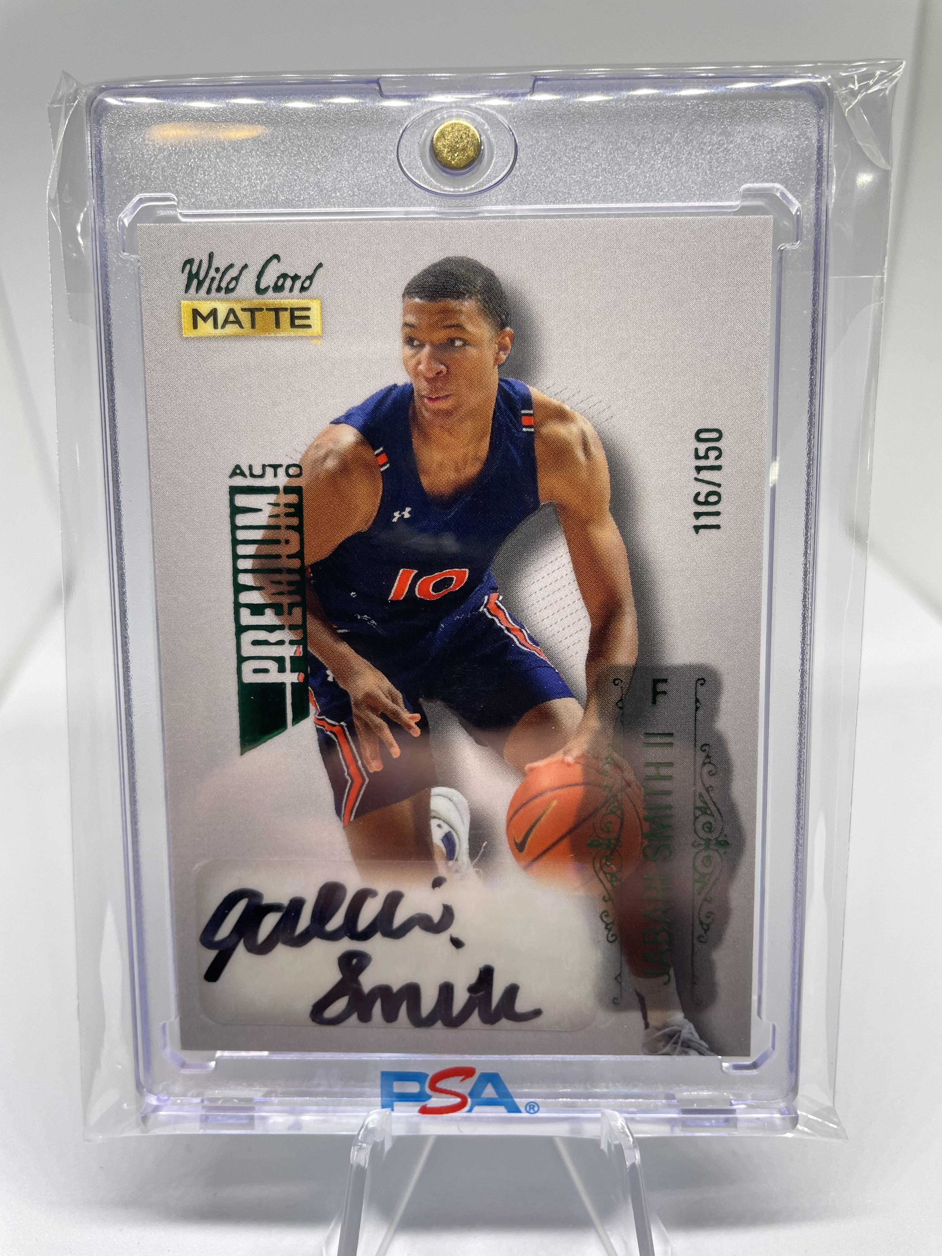 2022-23 Wild Card Matte Jabari Smith Jr. Green Premium Rookie Auto /150