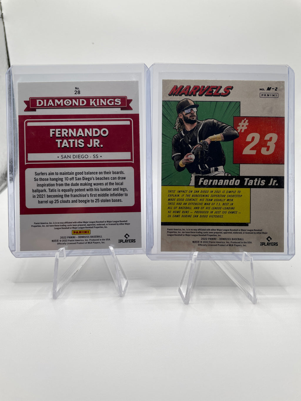 2022 Donruss Fernando Tatis Jr Marvels Silver Shimmer Holo + Diamond King Insert