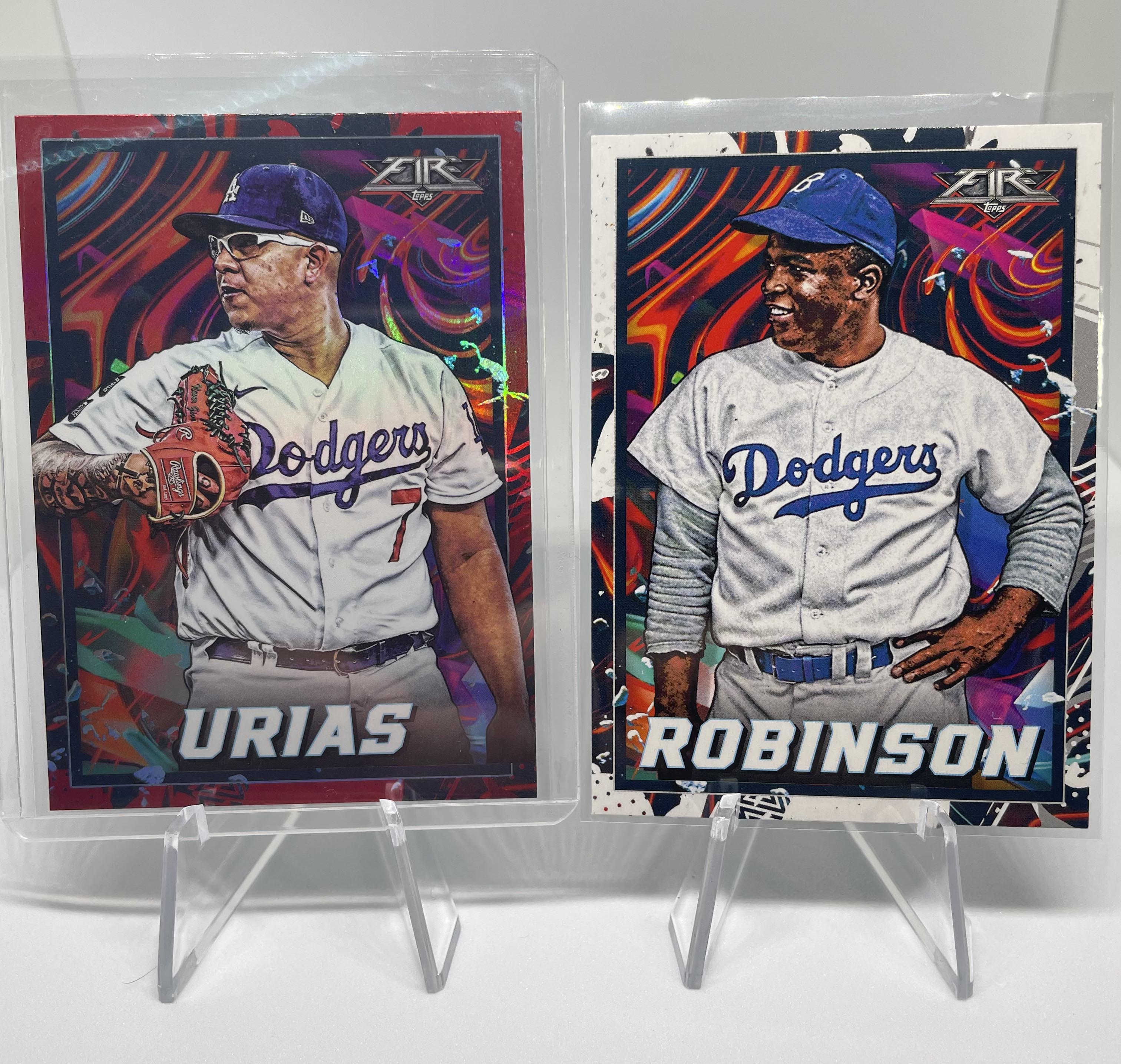 2022 Fire Justin Turner /299 + Trea Die-Cut + Gold Kershaw & Dodgers RC Set