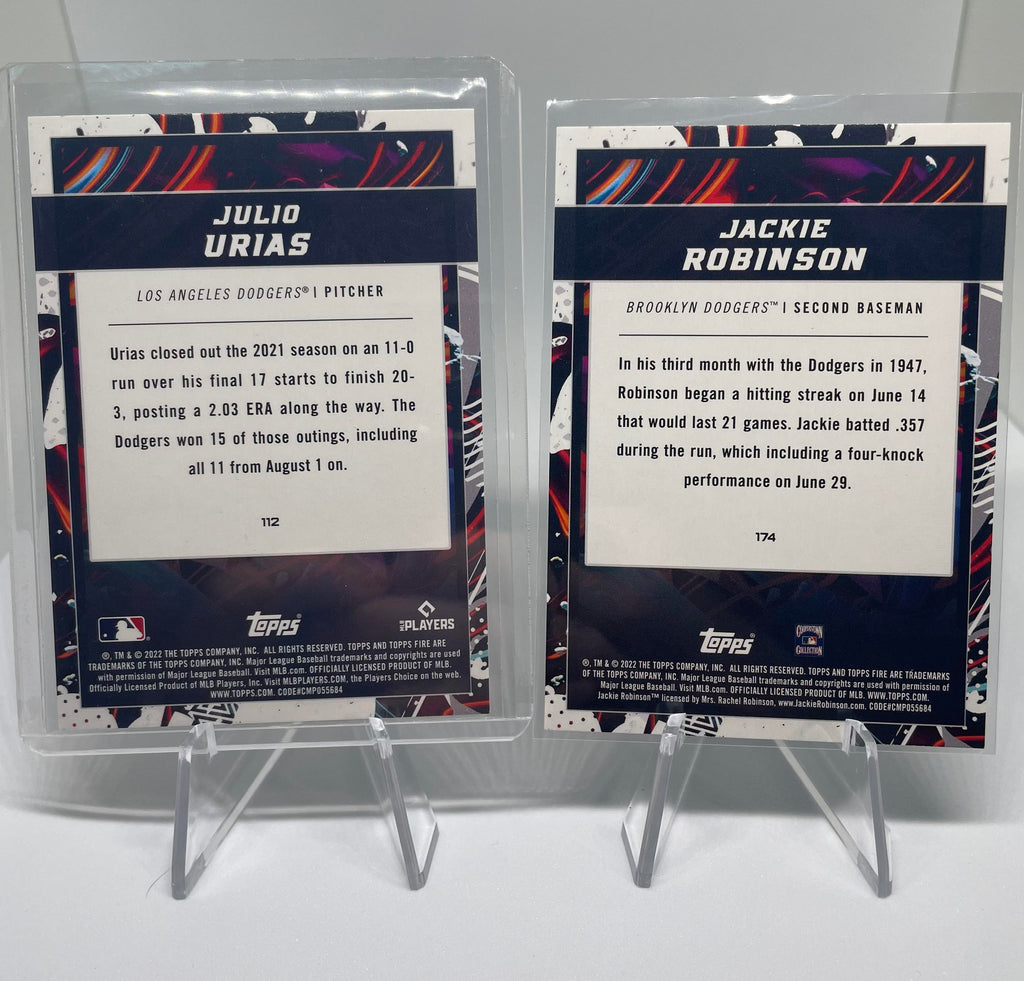 2022 Fire Justin Turner /299 + Trea Die-Cut + Gold Kershaw & Dodgers RC Set