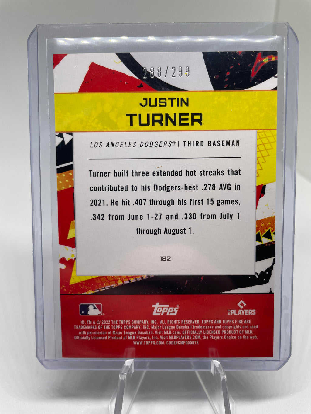 2022 Fire Justin Turner /299 + Trea Die-Cut + Gold Kershaw & Dodgers RC Set