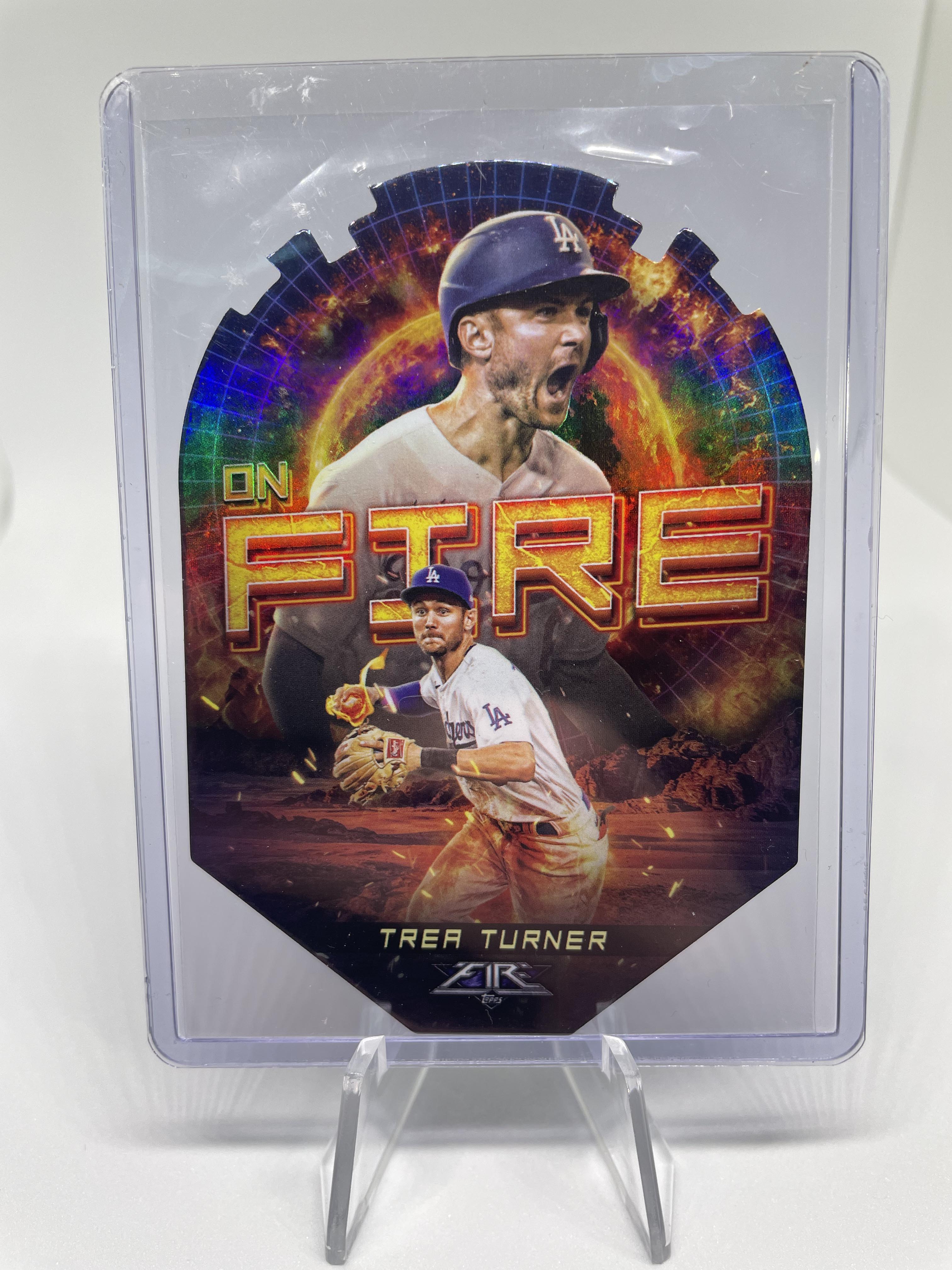2022 Fire Justin Turner /299 + Trea Die-Cut + Gold Kershaw & Dodgers RC Set