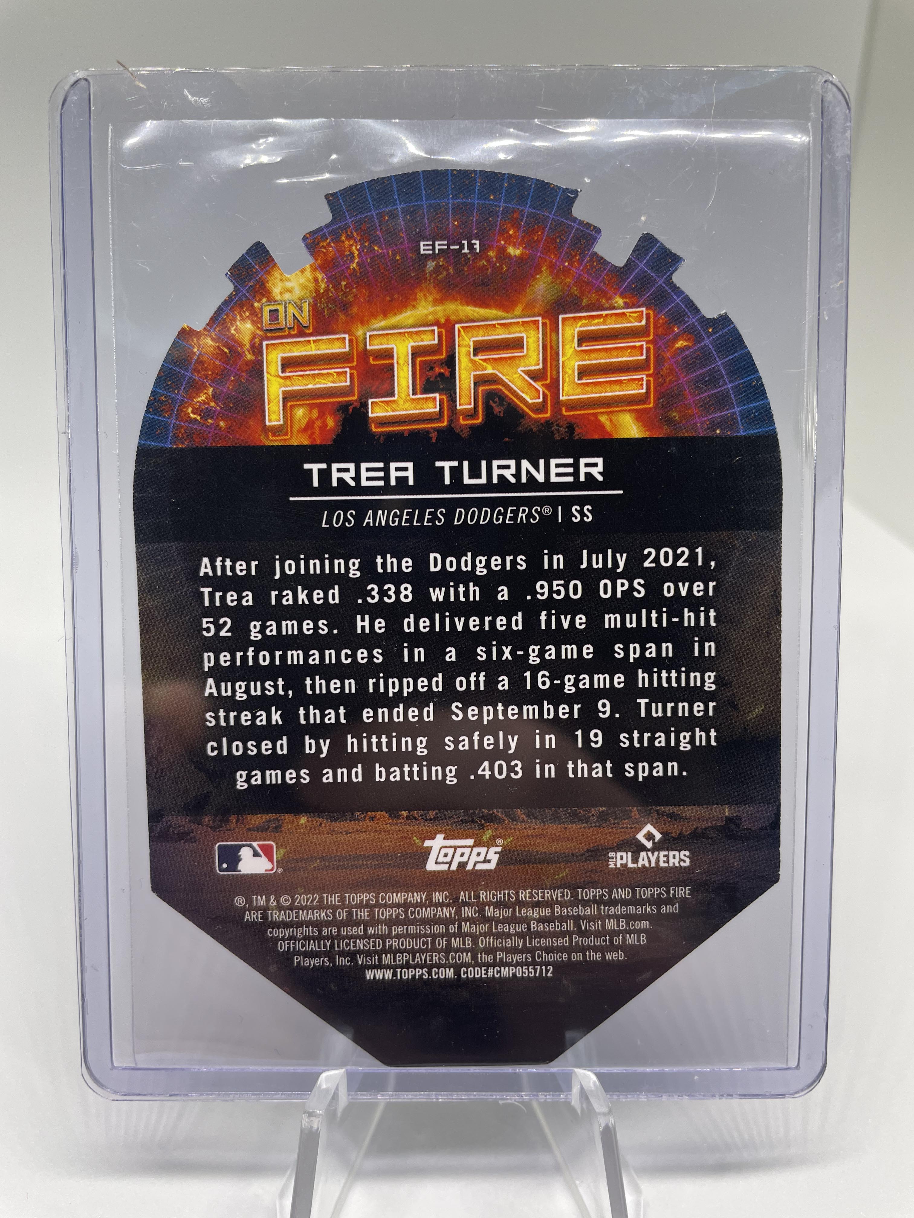 2022 Fire Justin Turner /299 + Trea Die-Cut + Gold Kershaw & Dodgers RC Set