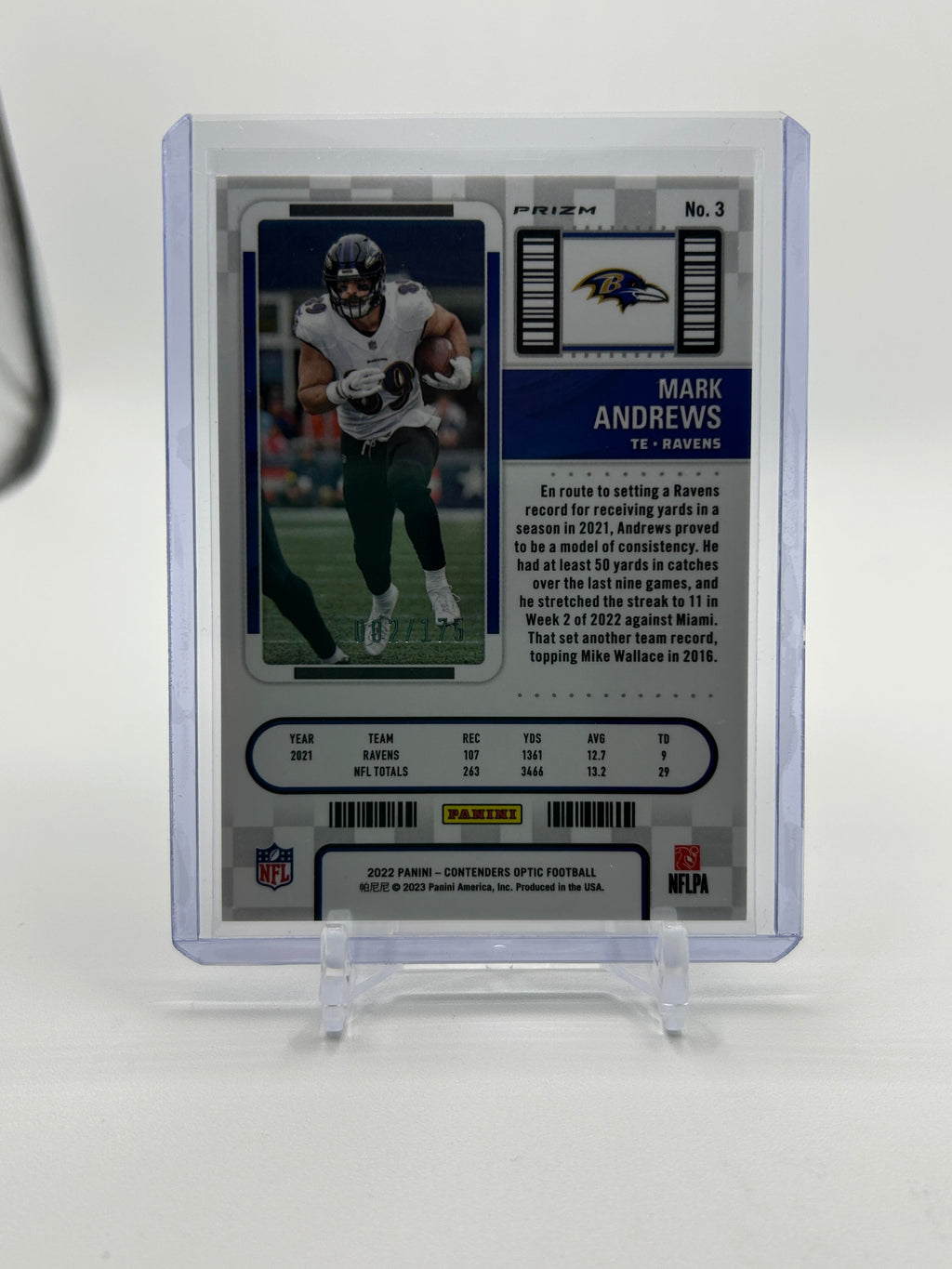 2022 Panini Contenders Optic Mark Andrews Red Prizm /175