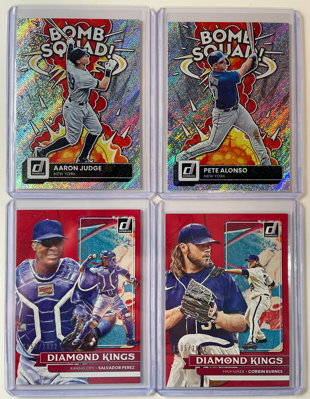 2022 Panini Donruss Aaron Judge Rapture Pete Alonso Xander Bogaerts SP Set (x17)