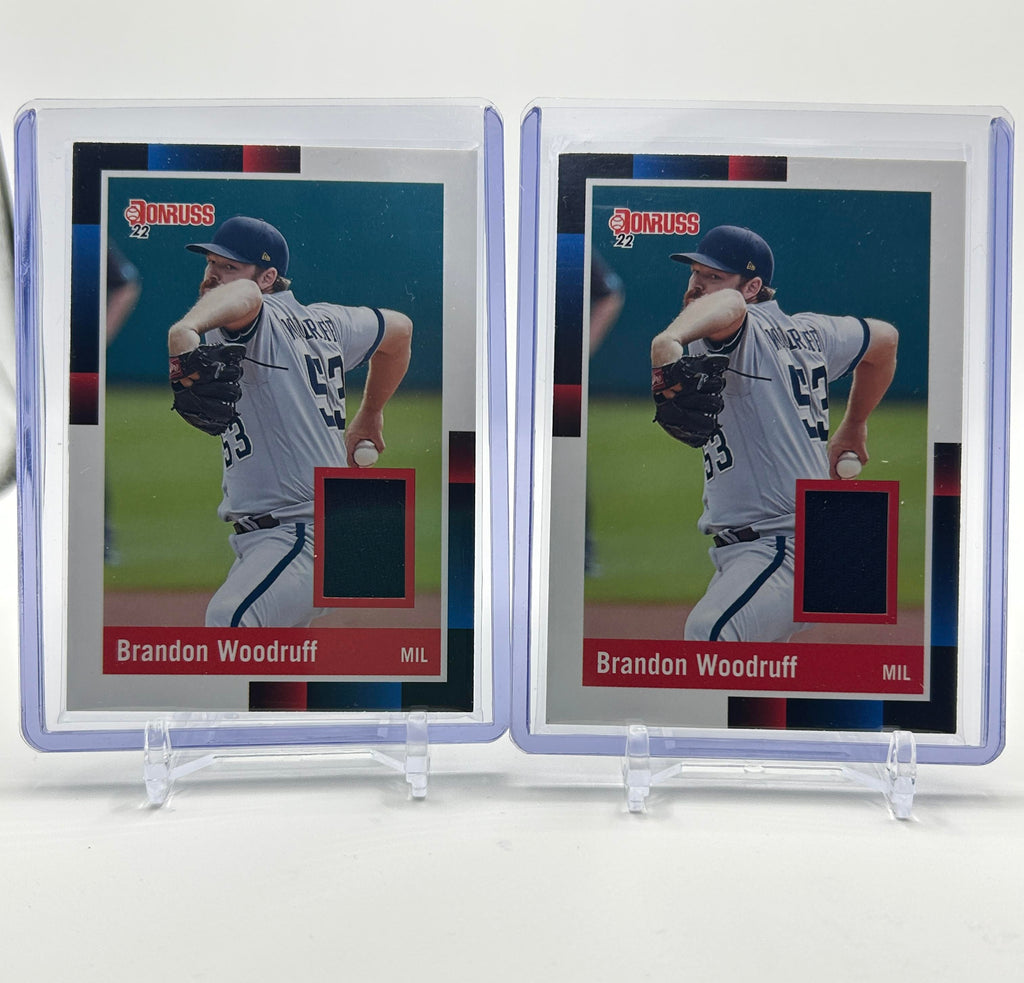 2022 Panini Donruss Brandon Woodruff 1988 Retro Patch Set (x2)