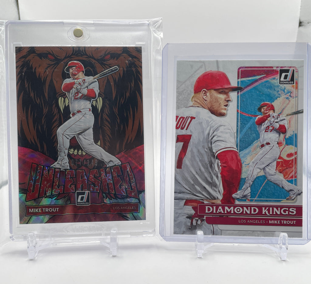 2022 Panini Donruss Mike Trout Unleashed Red Prizm /149 + Diamond Kings Inset