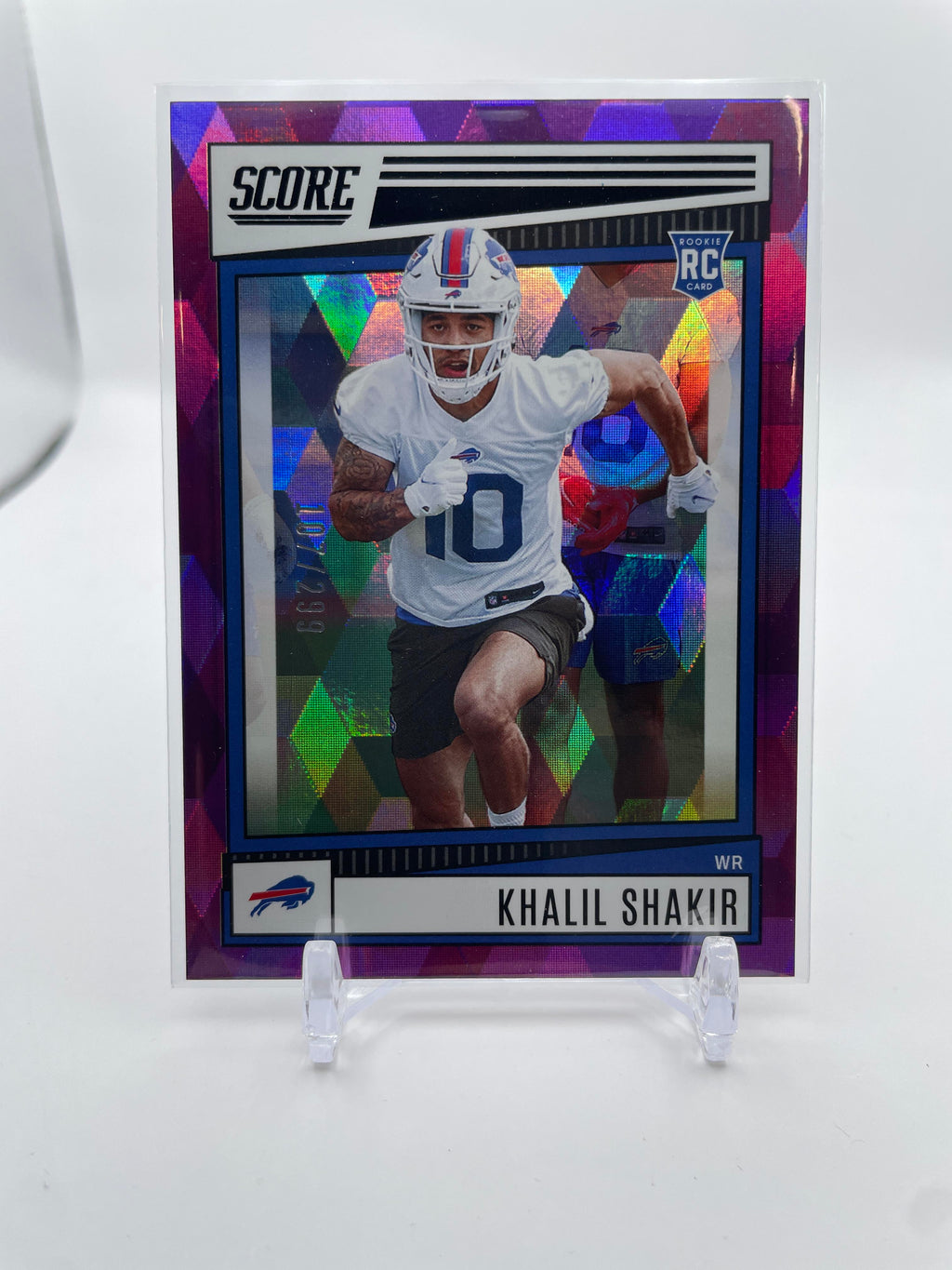 2022 Panini Score Khalil Shakir Purple Diamond Rookie SP /299 #394