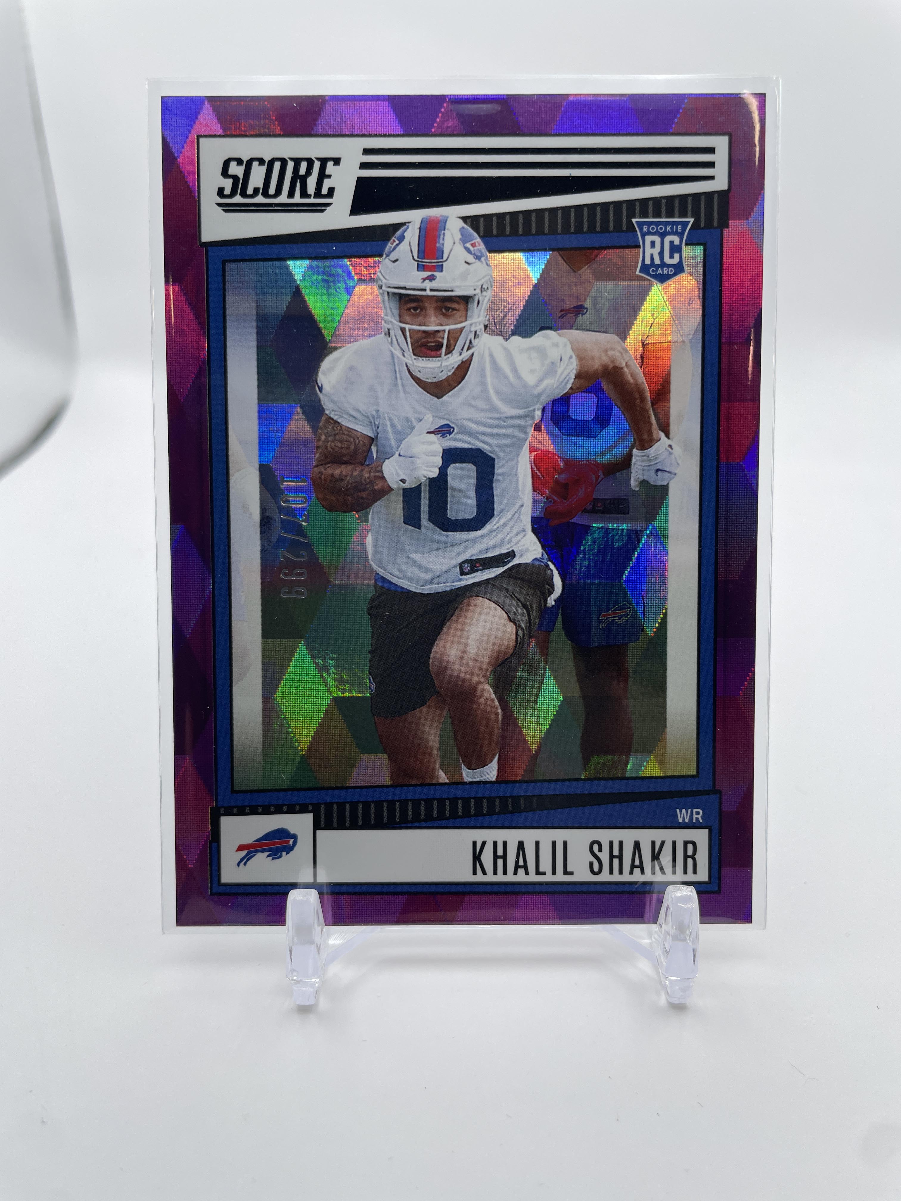2022 Panini Score Khalil Shakir Purple Diamond Rookie SP /299 #394
