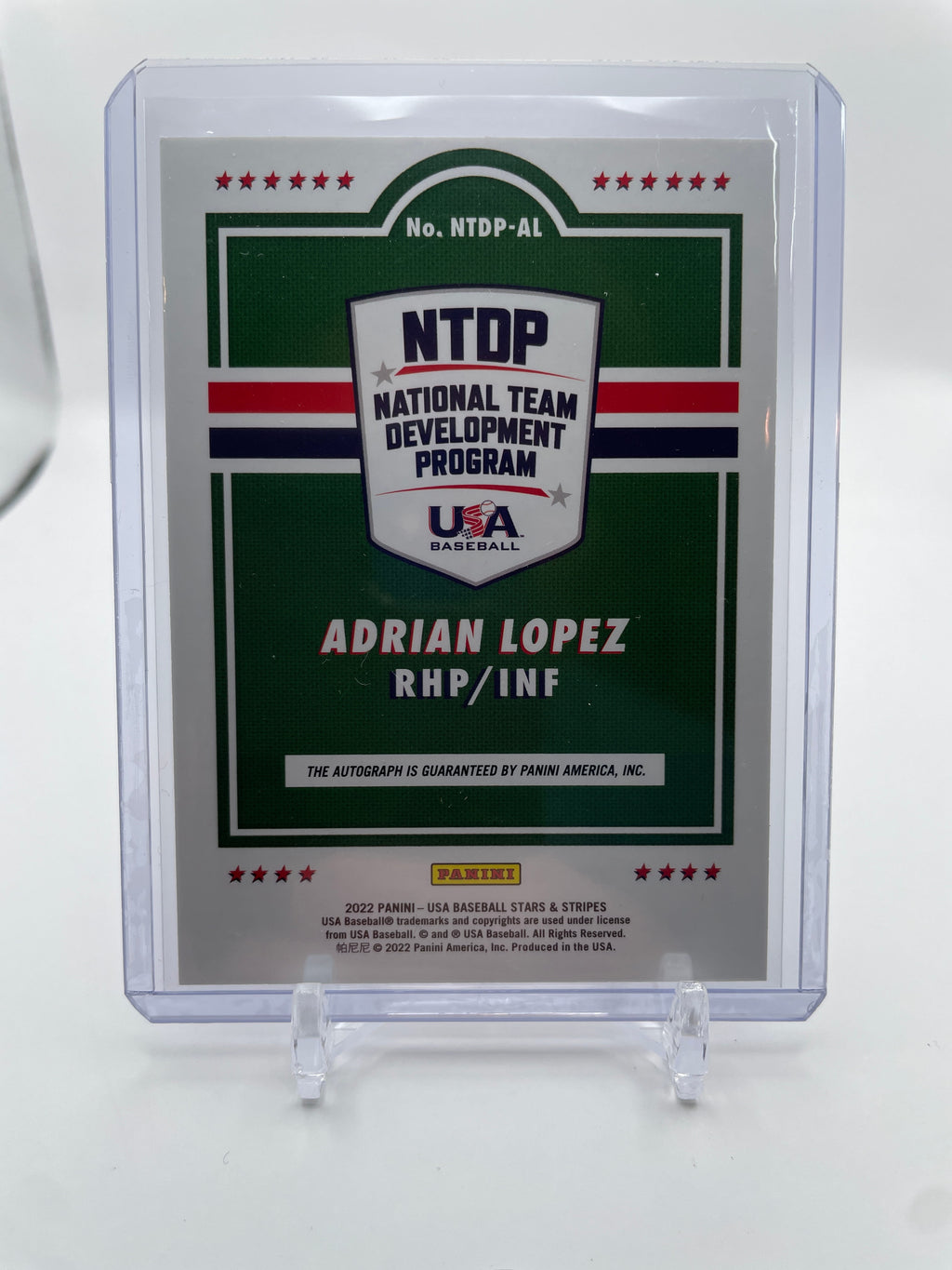 2022 Panini Stars Stripes Christian Rodriguez + Adrian Lopez RC Patch Auto /399