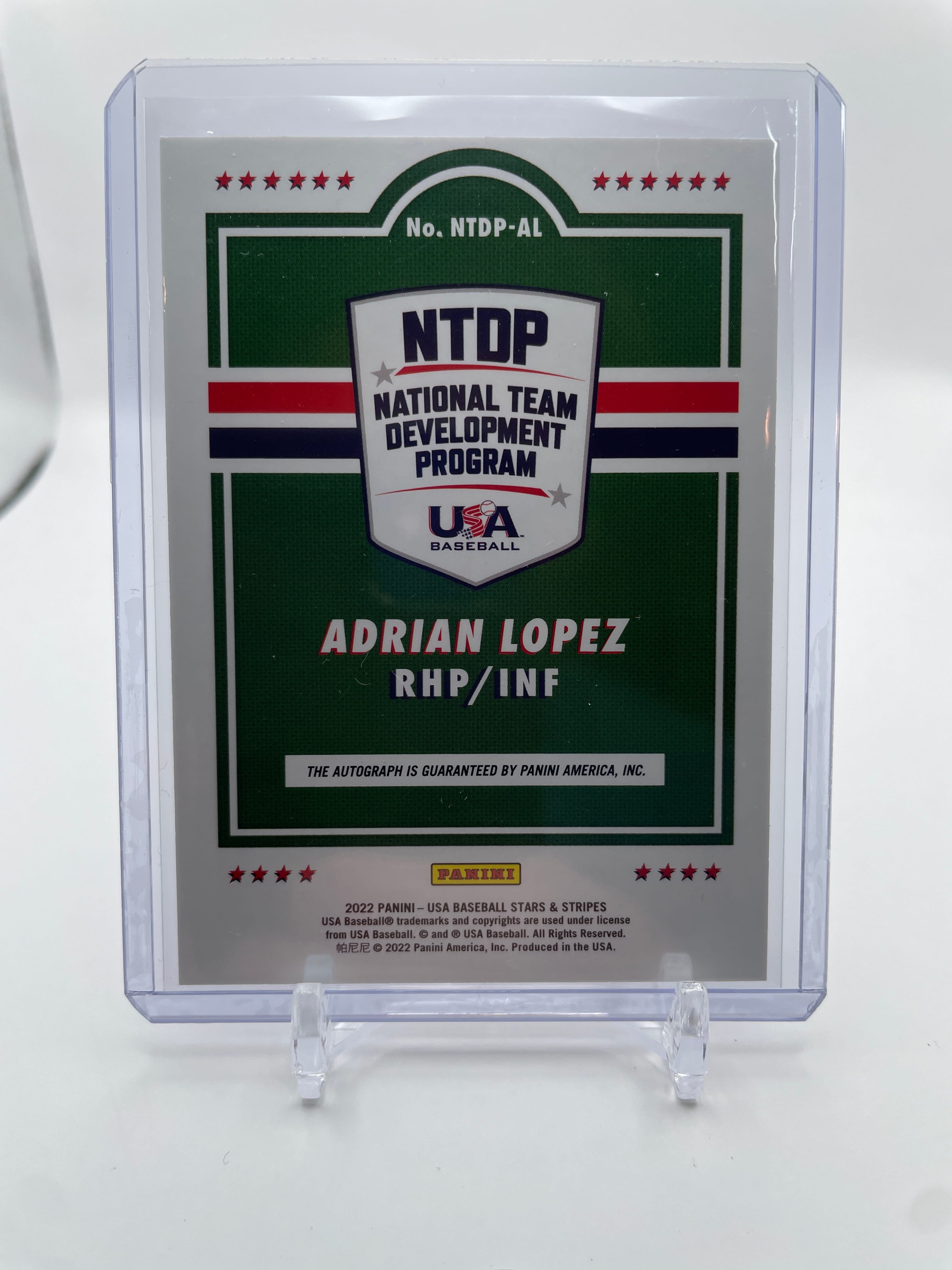 2022 Panini Stars Stripes Christian Rodriguez + Adrian Lopez RC Patch Auto /399