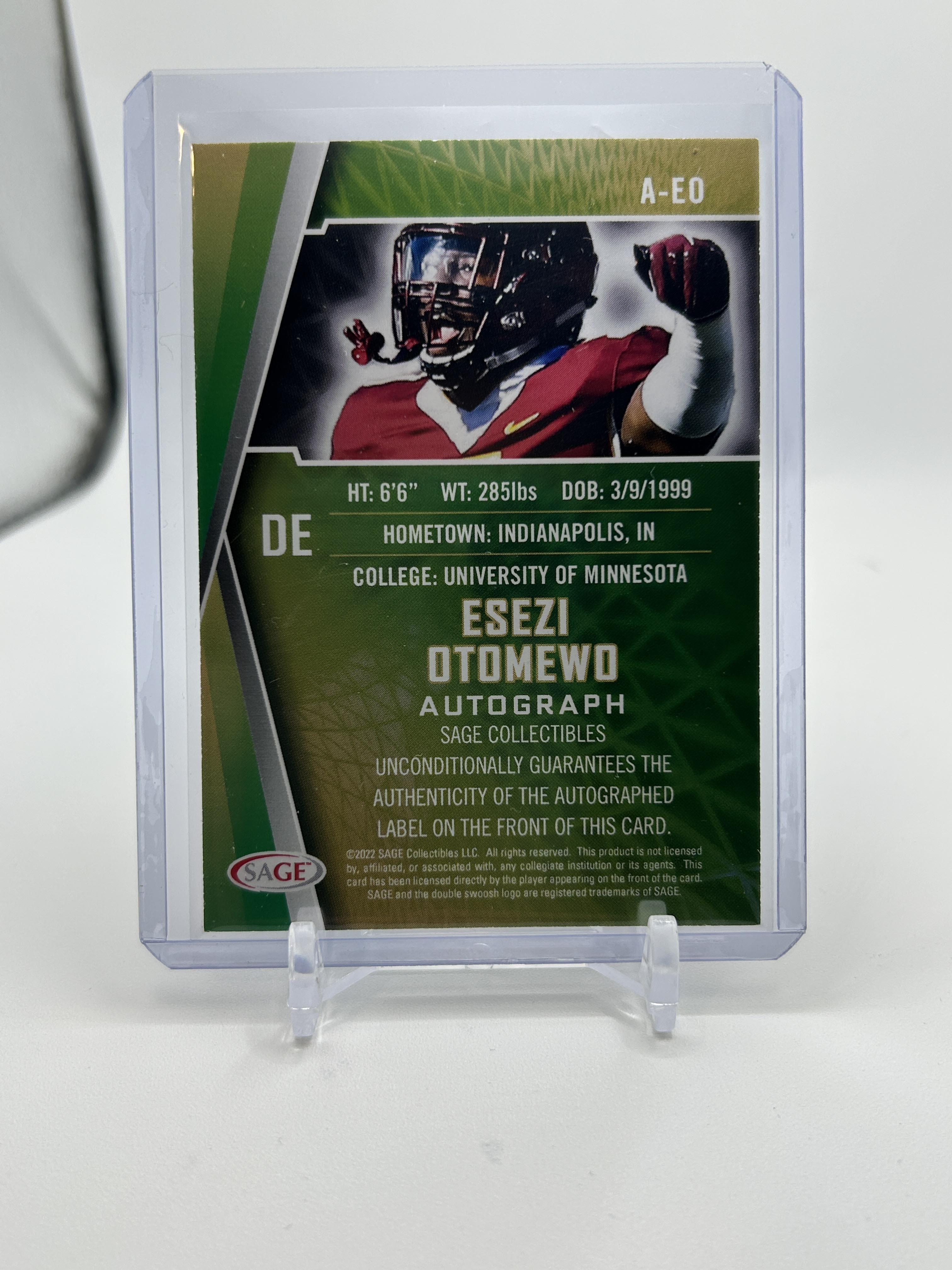 2022 Sage Esezi Otomewo Rookie Auto