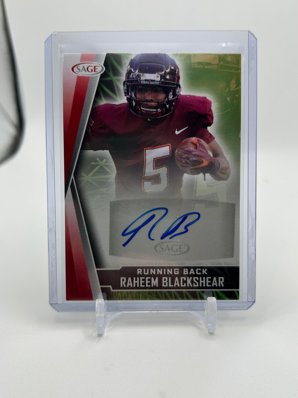 2022 Sage Raheem Blackshear Red Rookie Auto