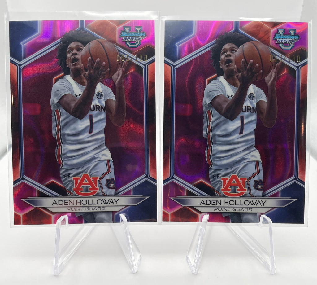 2023-24 Bowman U Best Aden Holloway Yellow /75 + Green /99 + Gold /50 Set (x19)
