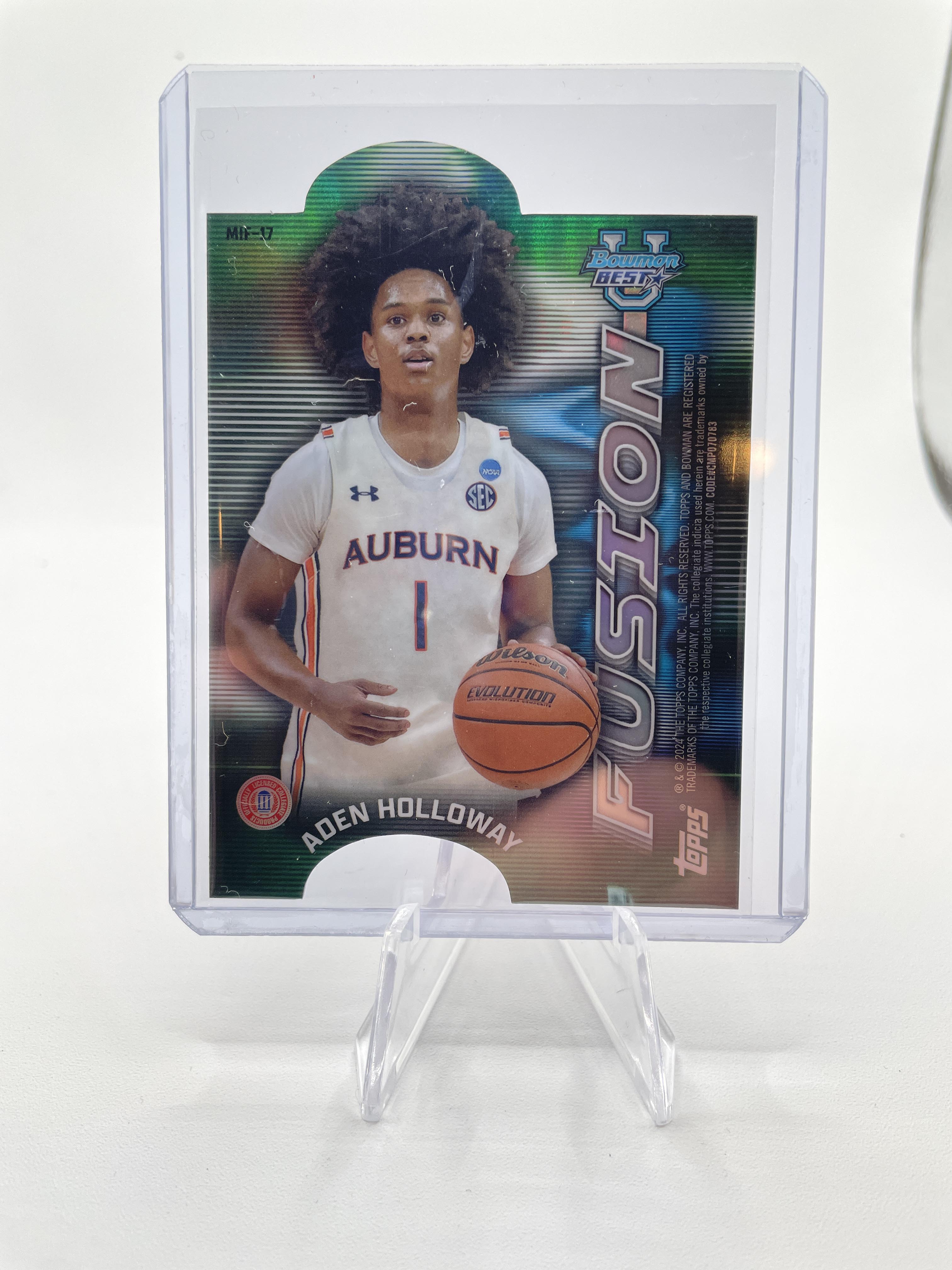 2023-24 Bowman U Best Aden Holloway Yellow /75 + Green /99 + Gold /50 Set (x19)