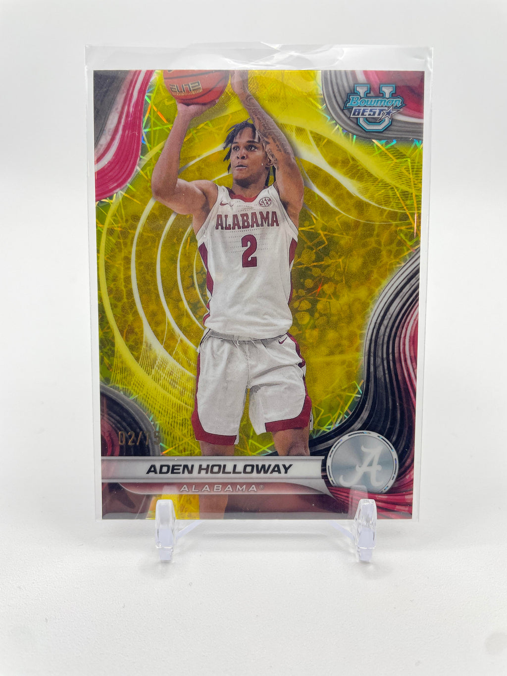 2023-24 Bowman U Best Aden Holloway Yellow /75 + Green /99 + Gold /50 Set (x19)