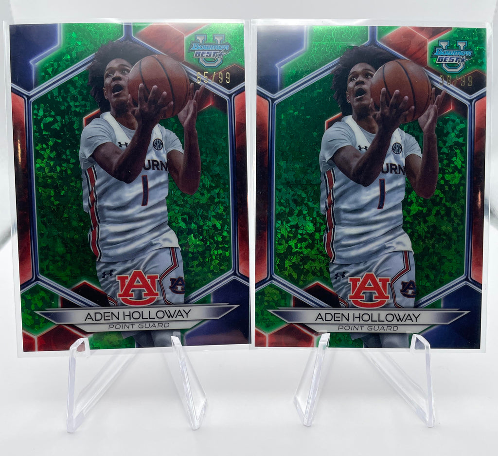 2023-24 Bowman U Best Aden Holloway Yellow /75 + Green /99 + Gold /50 Set (x19)