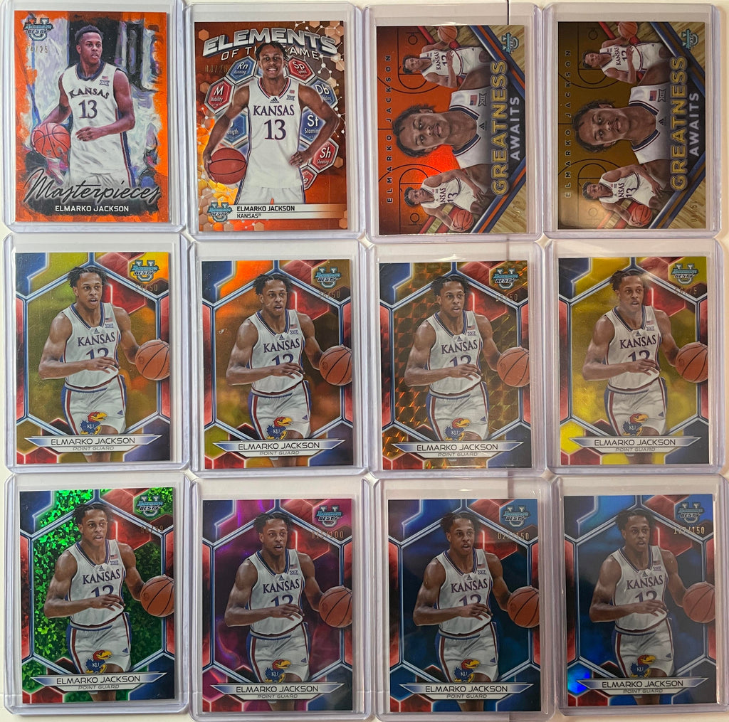 2023-24 Bowman U Best Elmarko Jackson Orange Refractor /25 Gold /50 Yellow /75