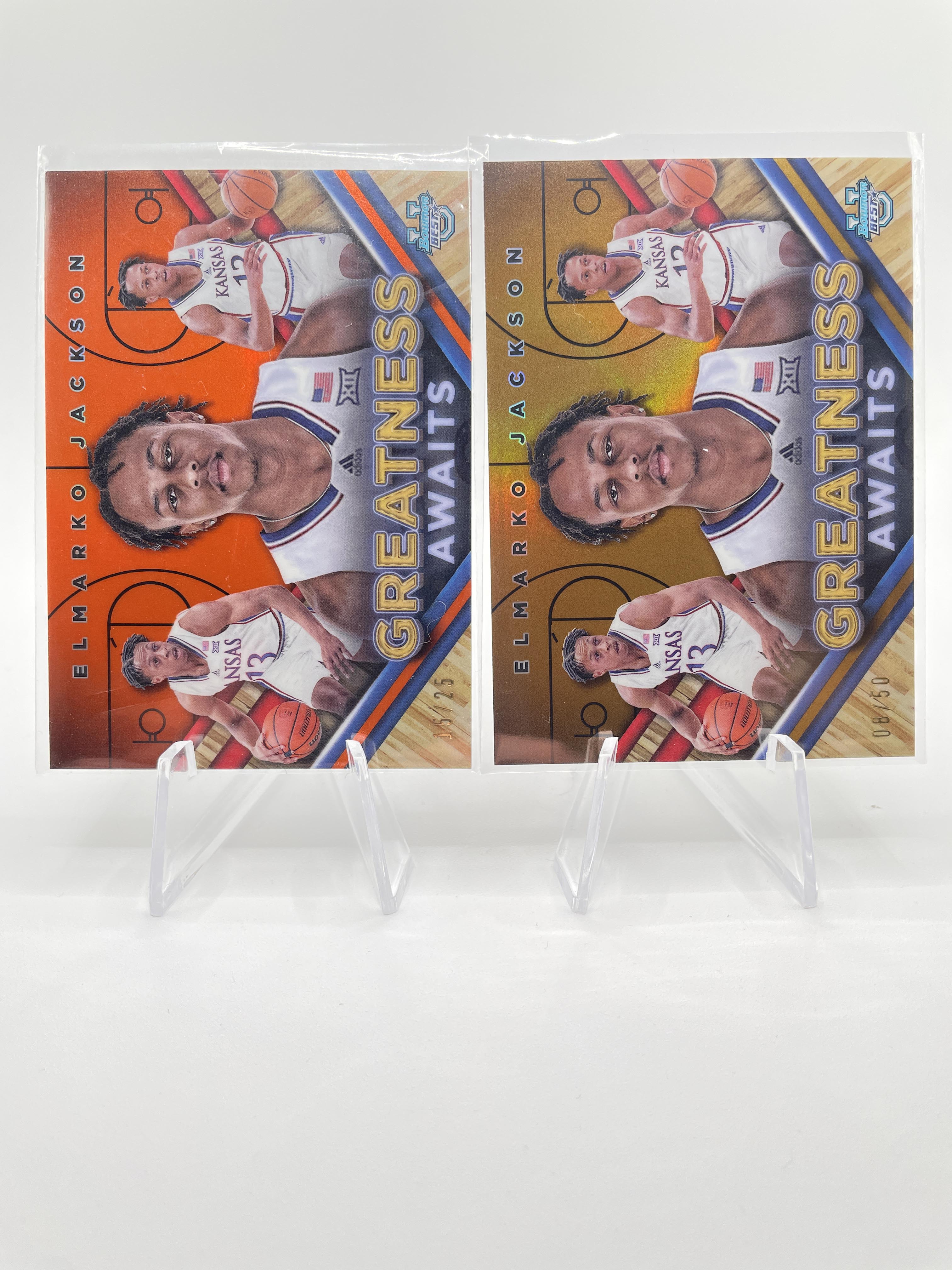 2023-24 Bowman U Best Elmarko Jackson Orange Refractor /25 Gold /50 Yellow /75