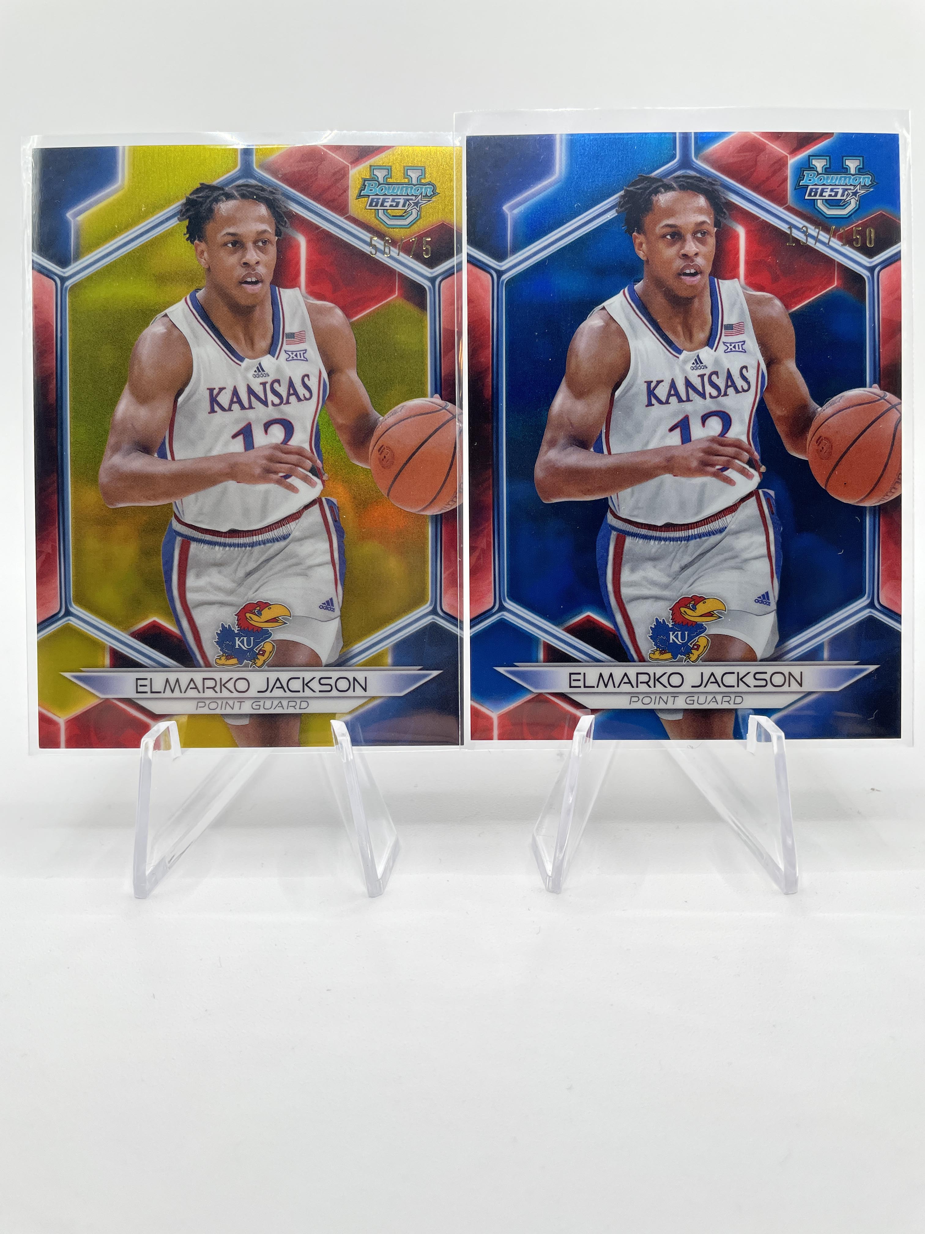 2023-24 Bowman U Best Elmarko Jackson Orange Refractor /25 Gold /50 Yellow /75