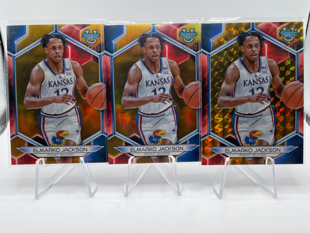 2023-24 Bowman U Best Elmarko Jackson Orange Refractor /25 Gold /50 Yellow /75