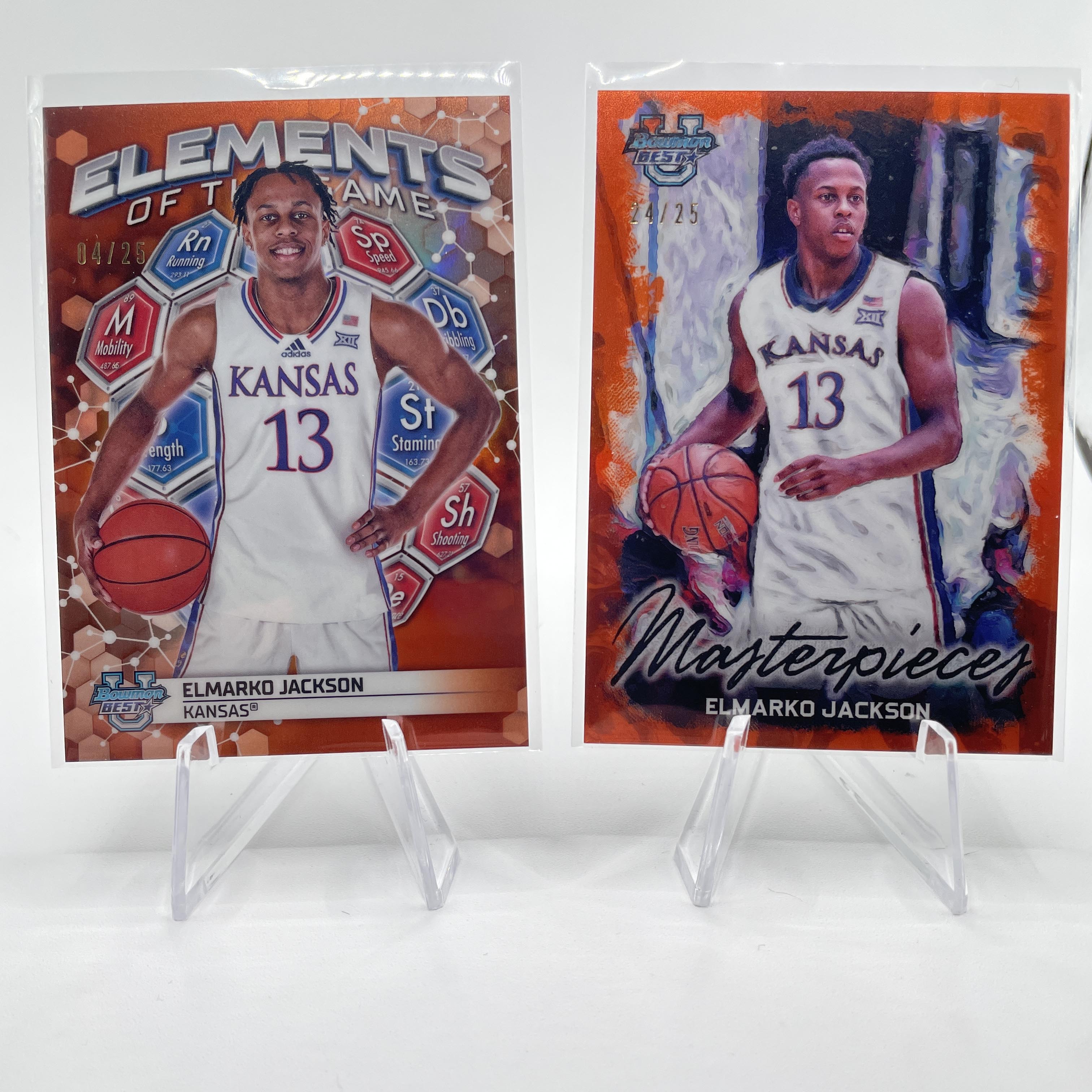 2023-24 Bowman U Best Elmarko Jackson Orange Refractor /25 Gold /50 Yellow /75