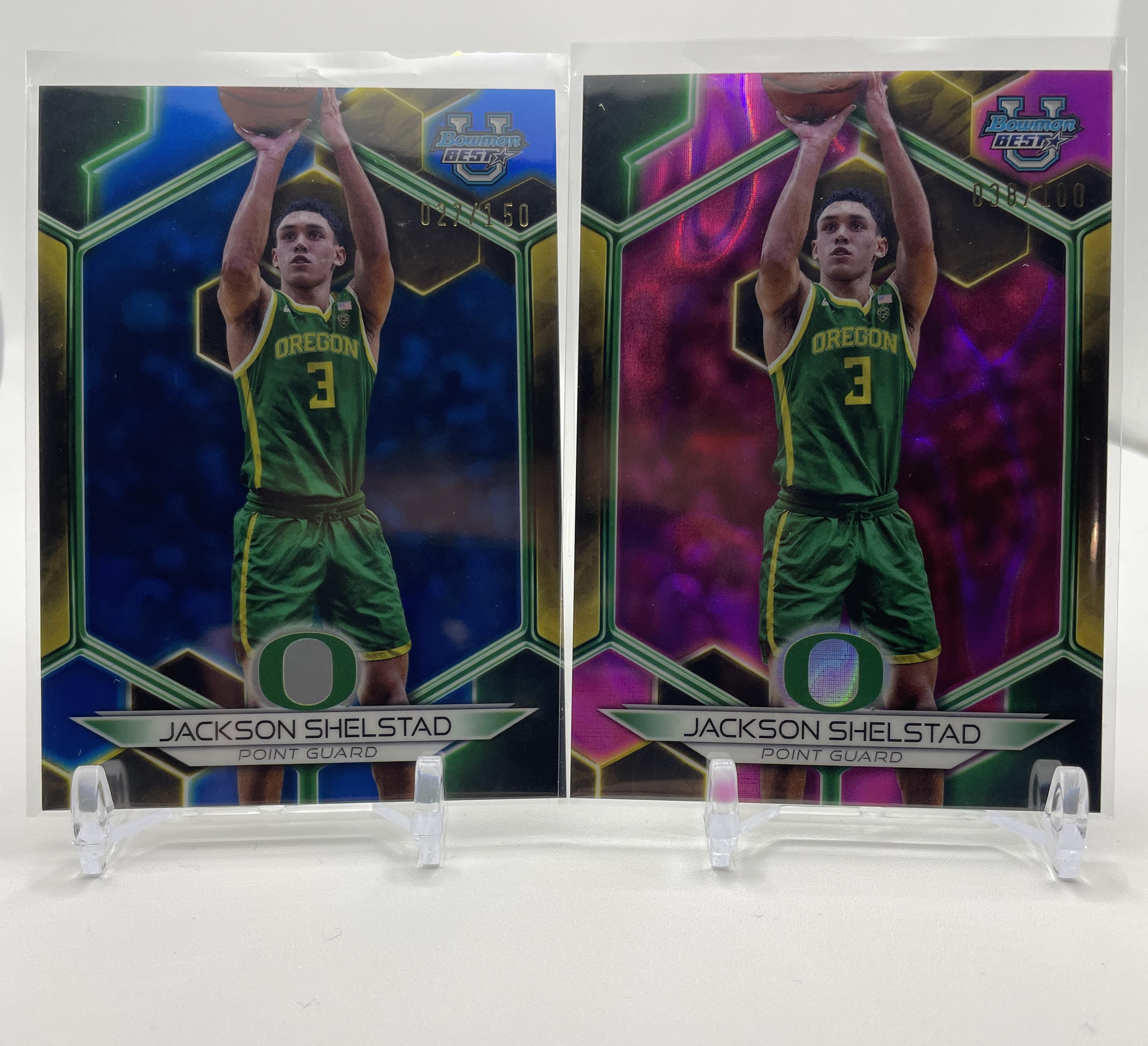 2023-24 Bowman U Best Jackson Shelstad Gold Refractor /50 Pink /100 /150 Set (4)