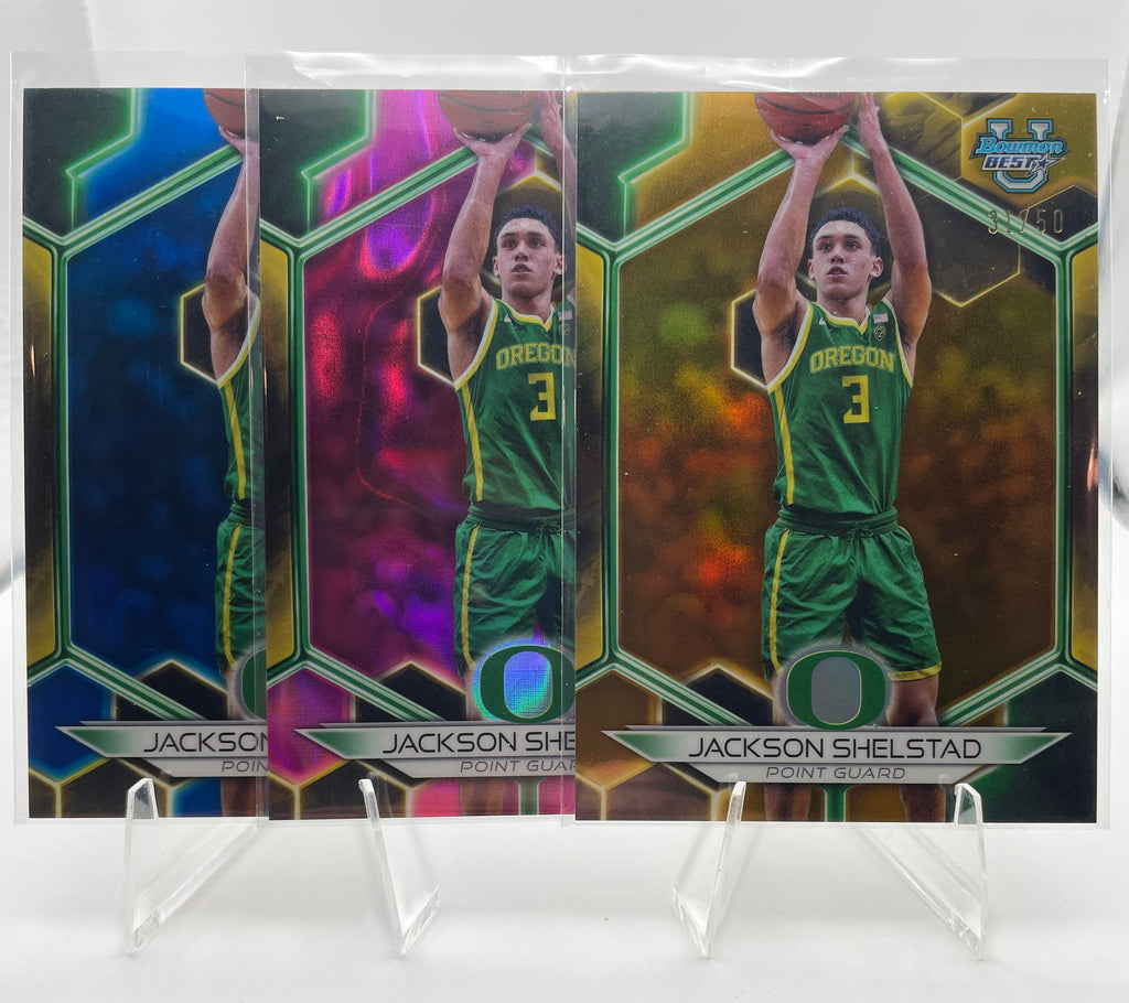 2023-24 Bowman U Best Jackson Shelstad Gold Refractor /50 Pink /100 Blue /150