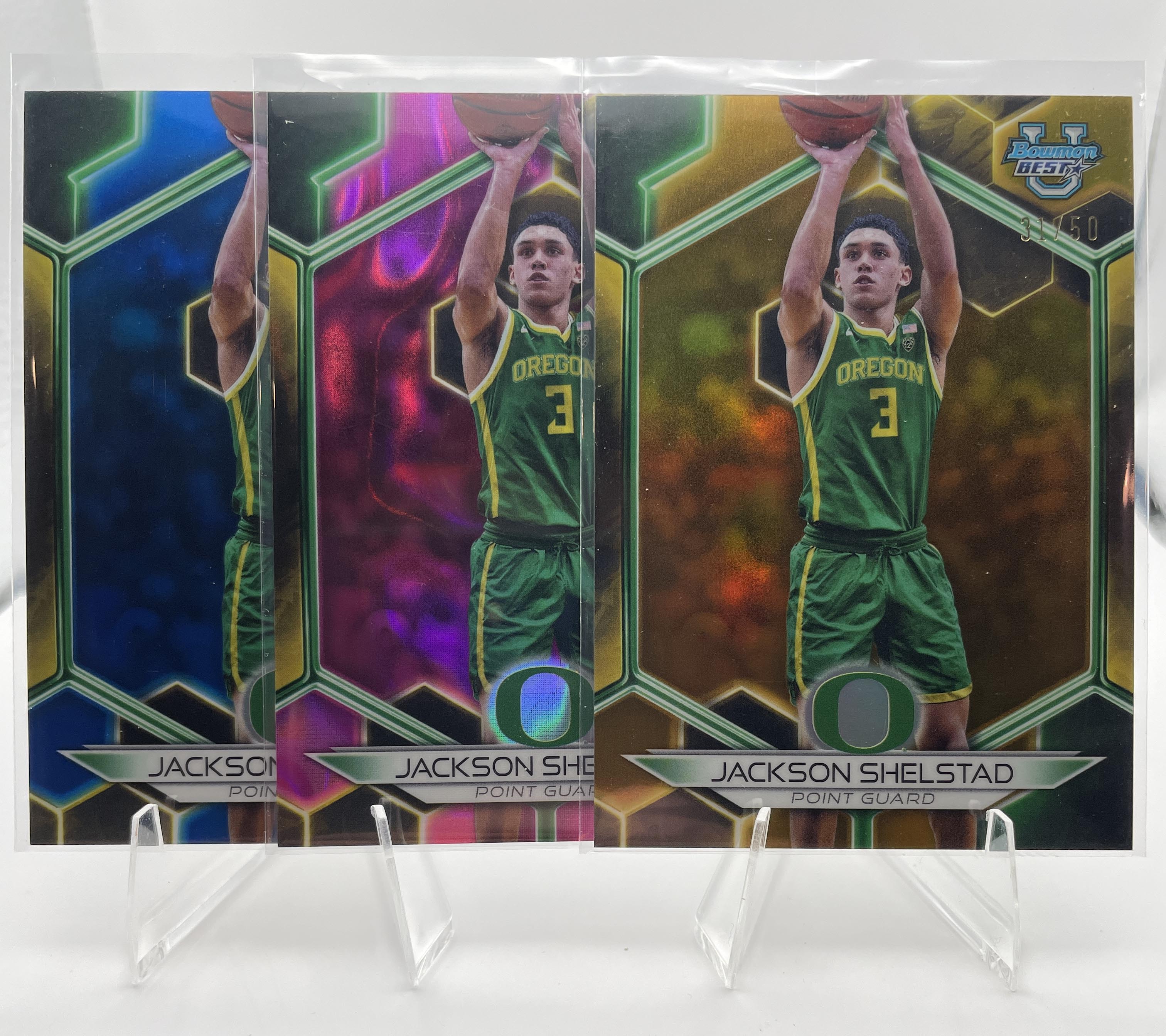 2023-24 Bowman U Best Jackson Shelstad Gold Refractor /50 Pink /100 Blue /150