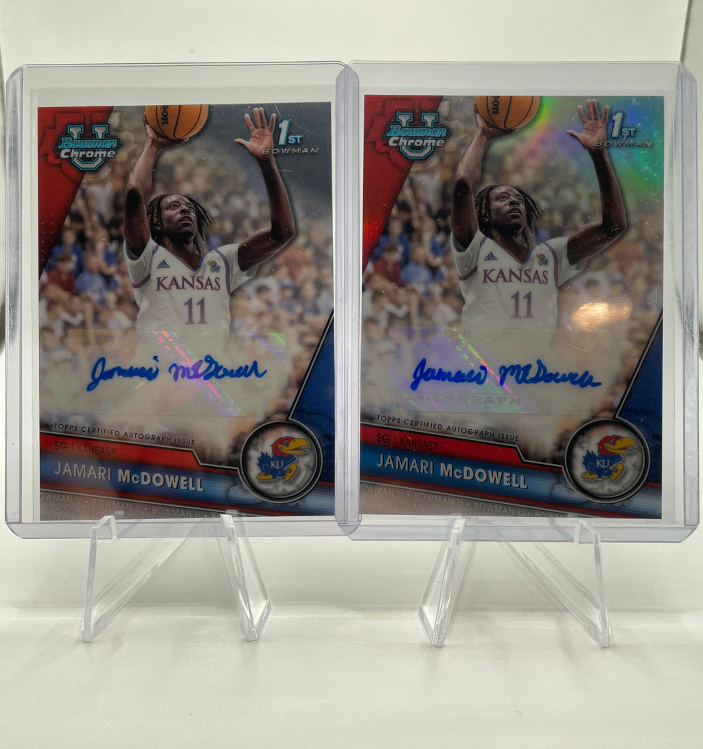 2023-24 Bowman U Best Jamari McDowell Gold Auto /50 + Chrome Auto /250 Set (x5)