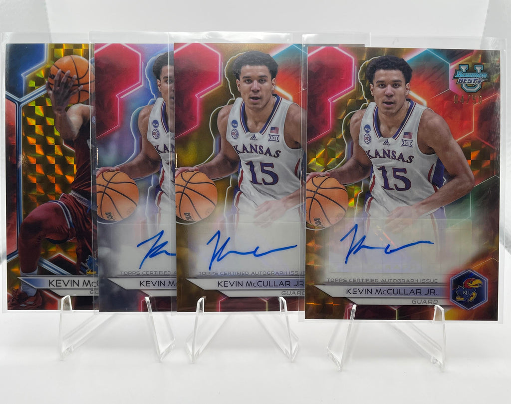 2023-24 Bowman U Best Kevin McCullar Gold Refractor Auto /50 + Gold /50 Set (x4)