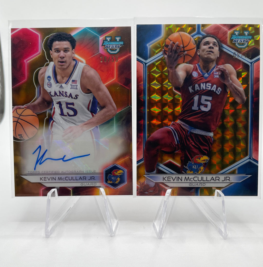 2023-24 Bowman U Best Kevin McCullar Gold Refractor Auto /50 + Gold /50 Set (x4)