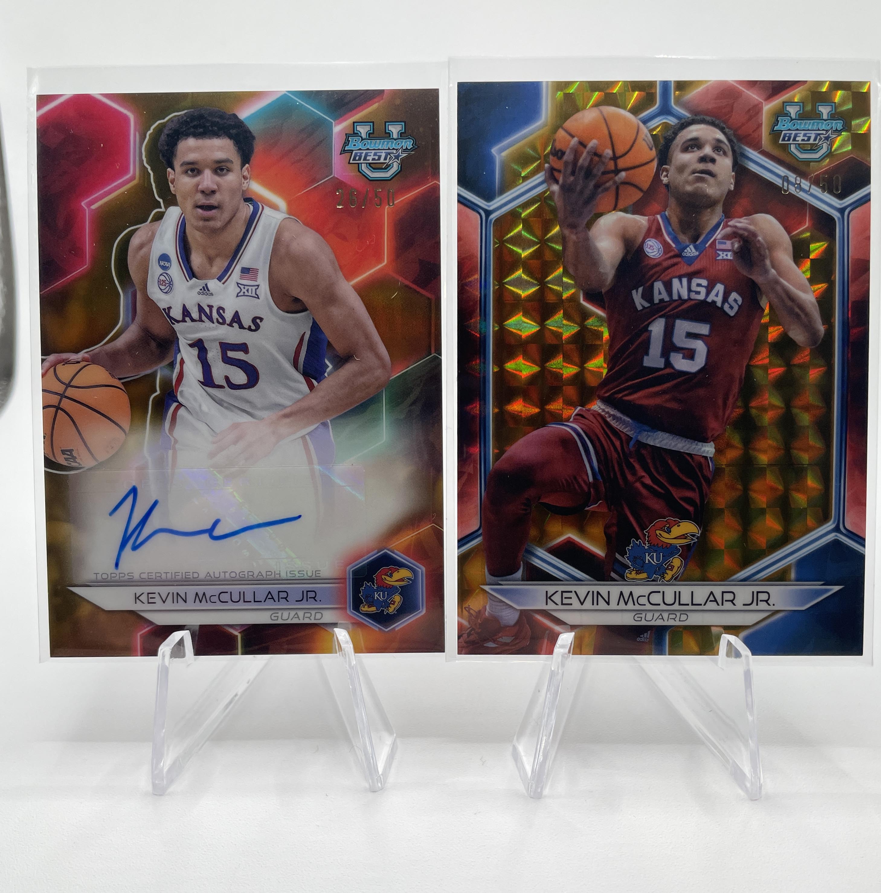 2023-24 Bowman U Best Kevin McCullar Gold Refractor Auto /50 + Gold /50 Set (x4)