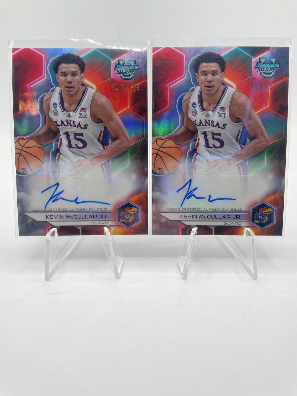 2023-24 Bowman U Best Kevin McCullar Refractor Auto /125 (x2) Green /99 /100