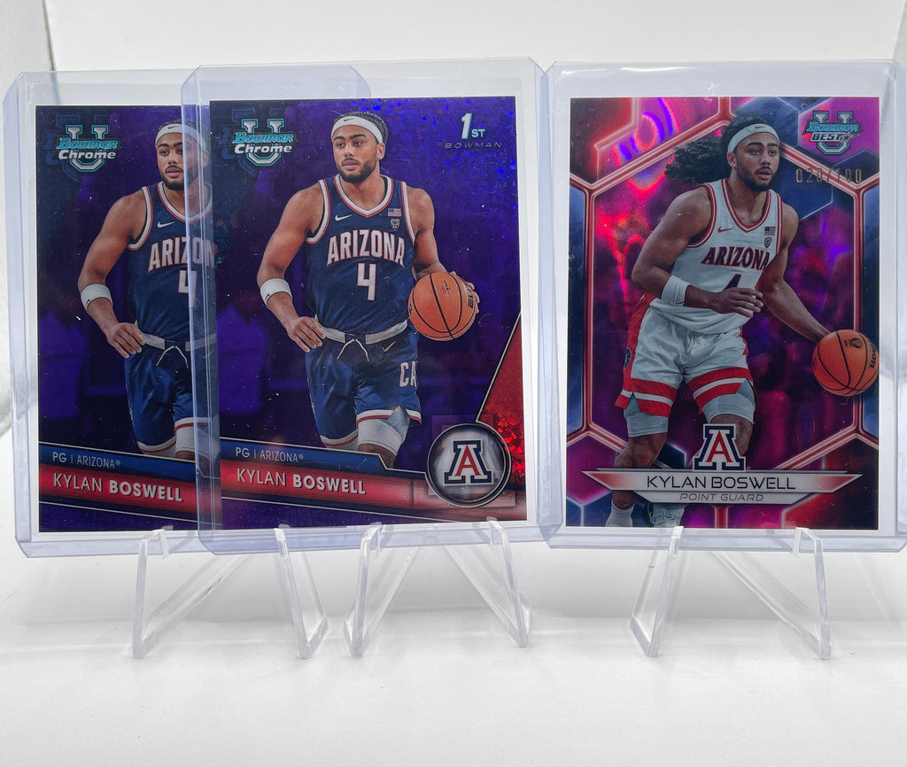 2023-24 Bowman U Best Kylan Boswell Pink Refractor /100 + Purple /399 (x2)