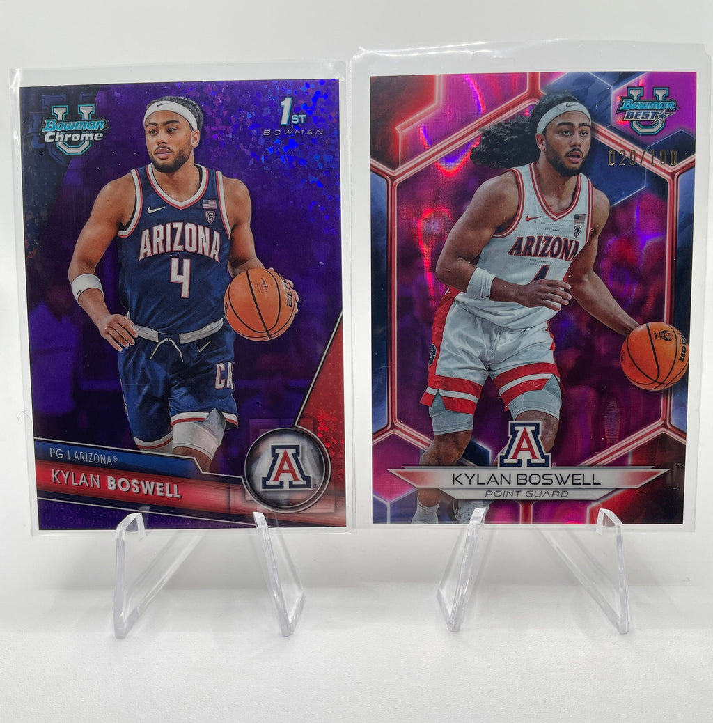 2023-24 Bowman U Best Kylan Boswell Pink Refractor /100 + Purple /399 (x2)