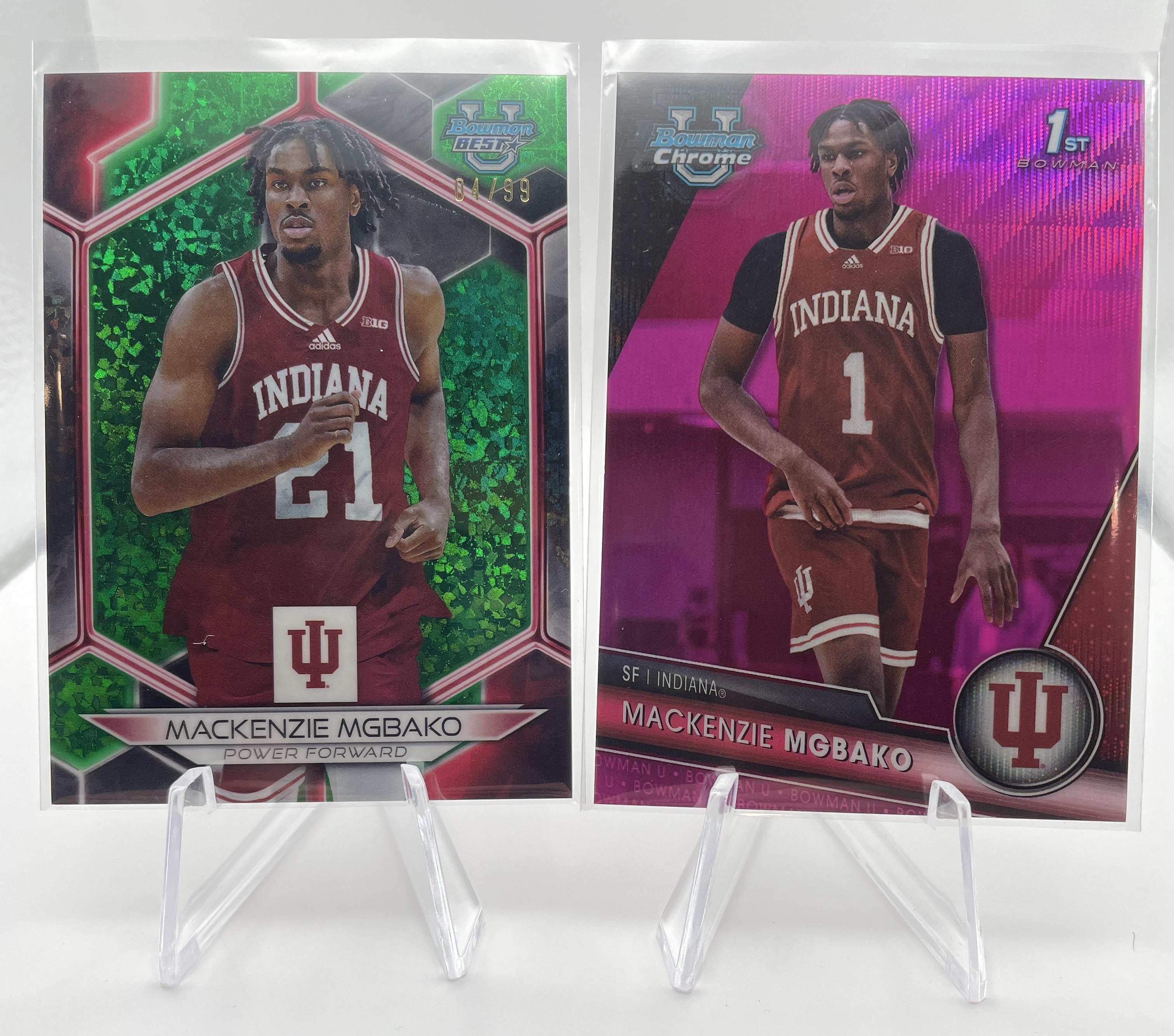 2023-24 Bowman U Best Mackenzie MgBako Green Refractor /99 + Chrome Pink /125