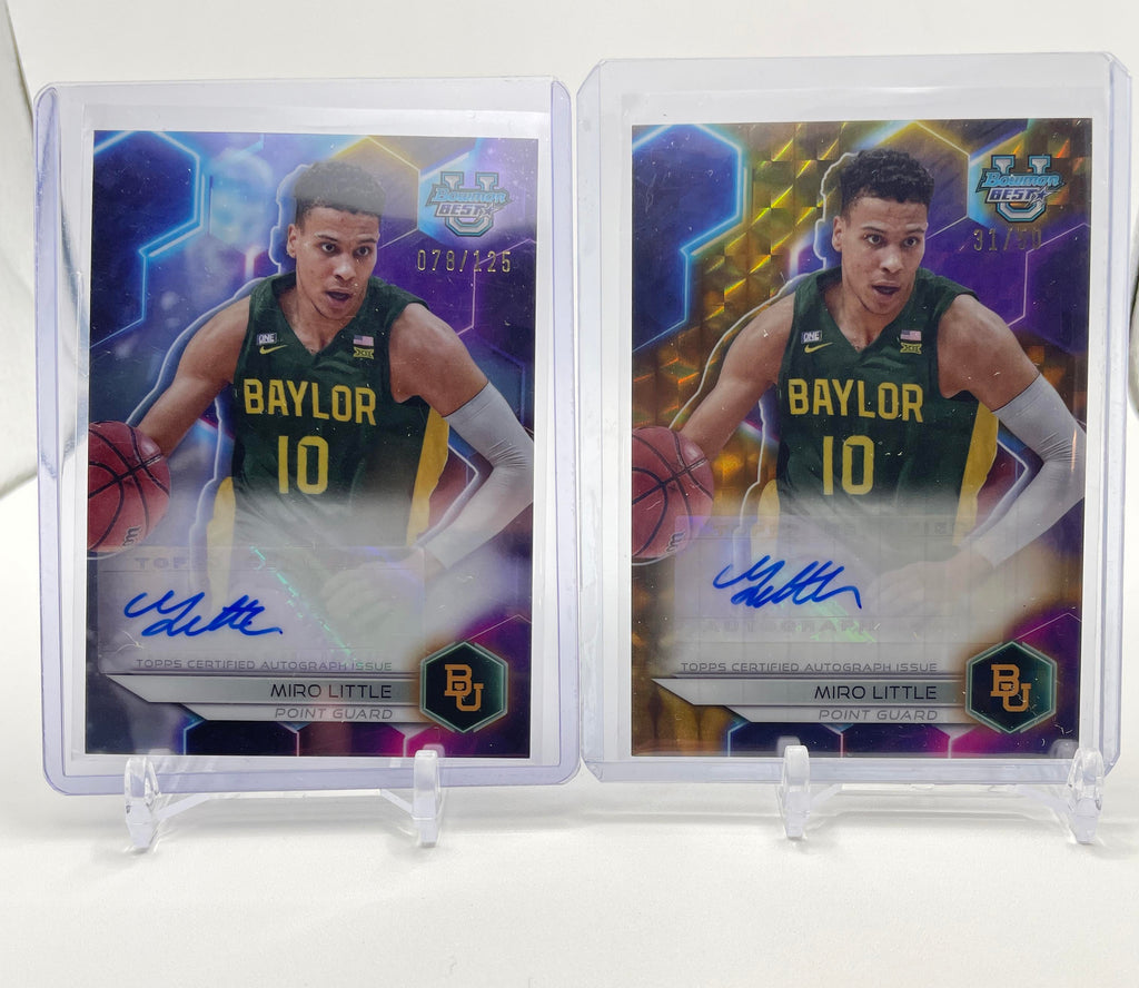 2023-24 Bowman U Best Miro Little Gold Refractor Auto /50 + Teal /15 Orange /25