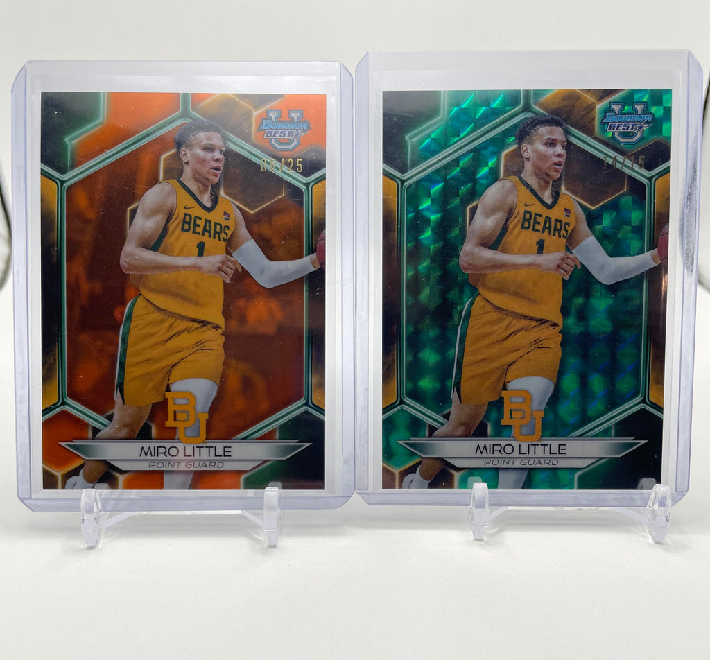 2023-24 Bowman U Best Miro Little Gold Refractor Auto /50 + Teal /15 Orange /25
