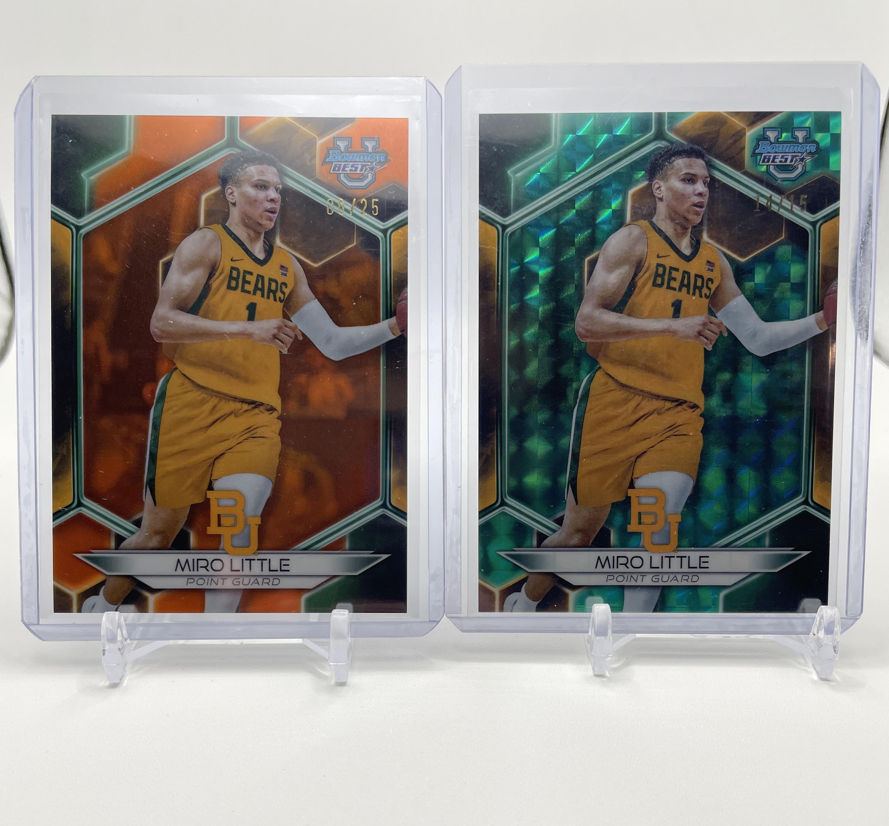 2023-24 Bowman U Best Miro Little Gold Refractor Auto /50 + Teal /15 Orange /25